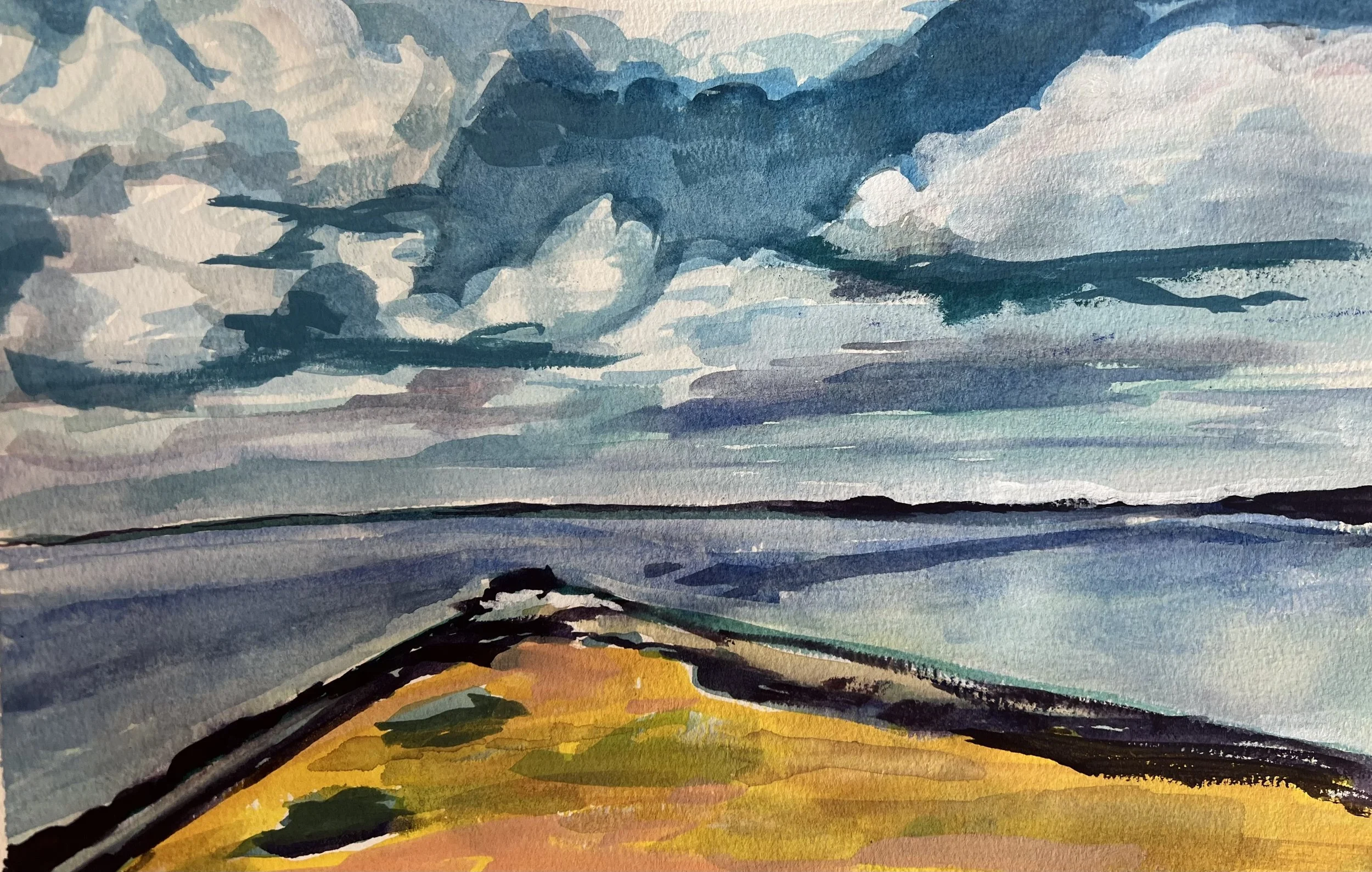 "Pocomo" Watercolor on paper 2025