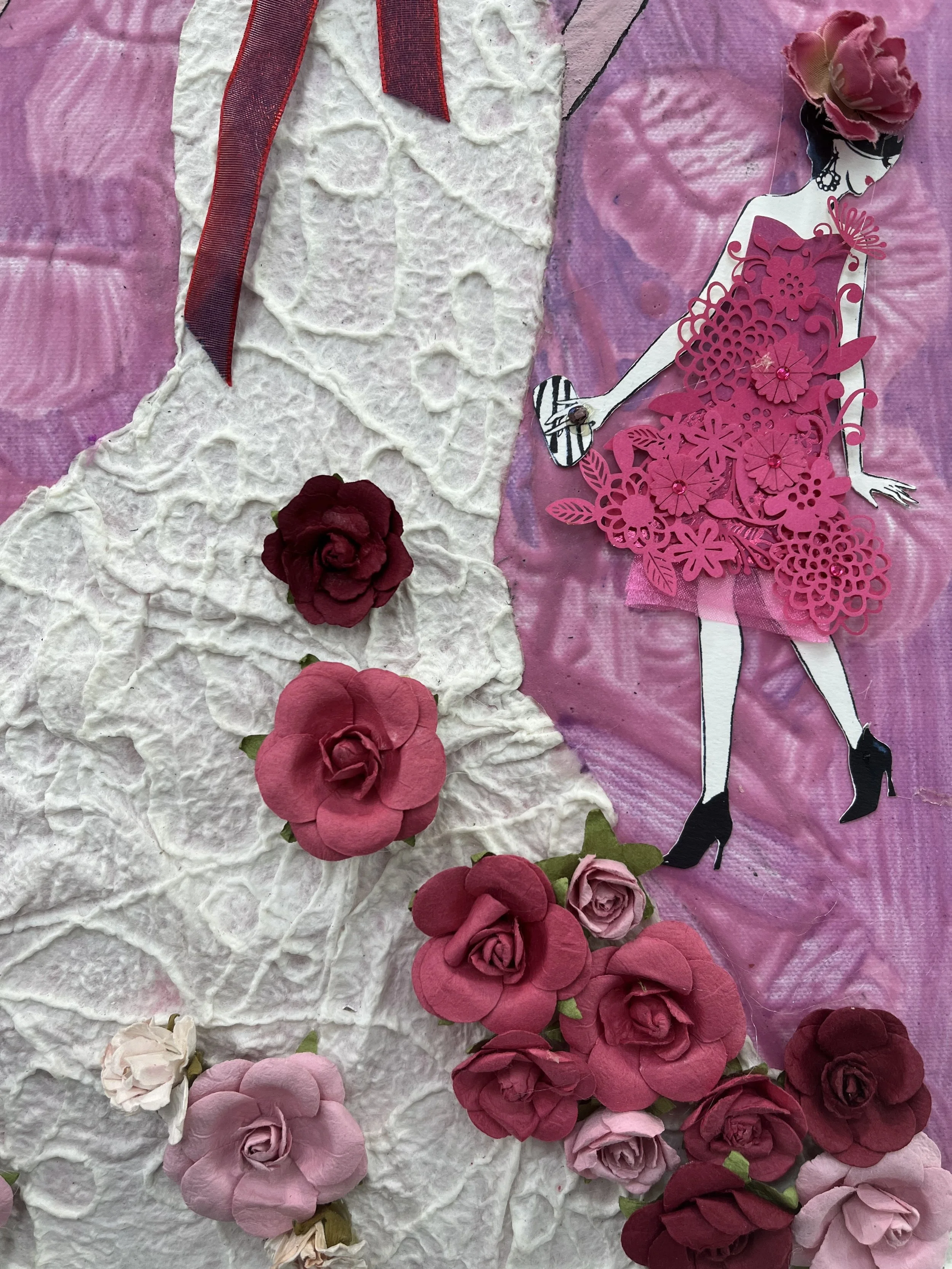 Acrylic and Collage on canvas (Detail)