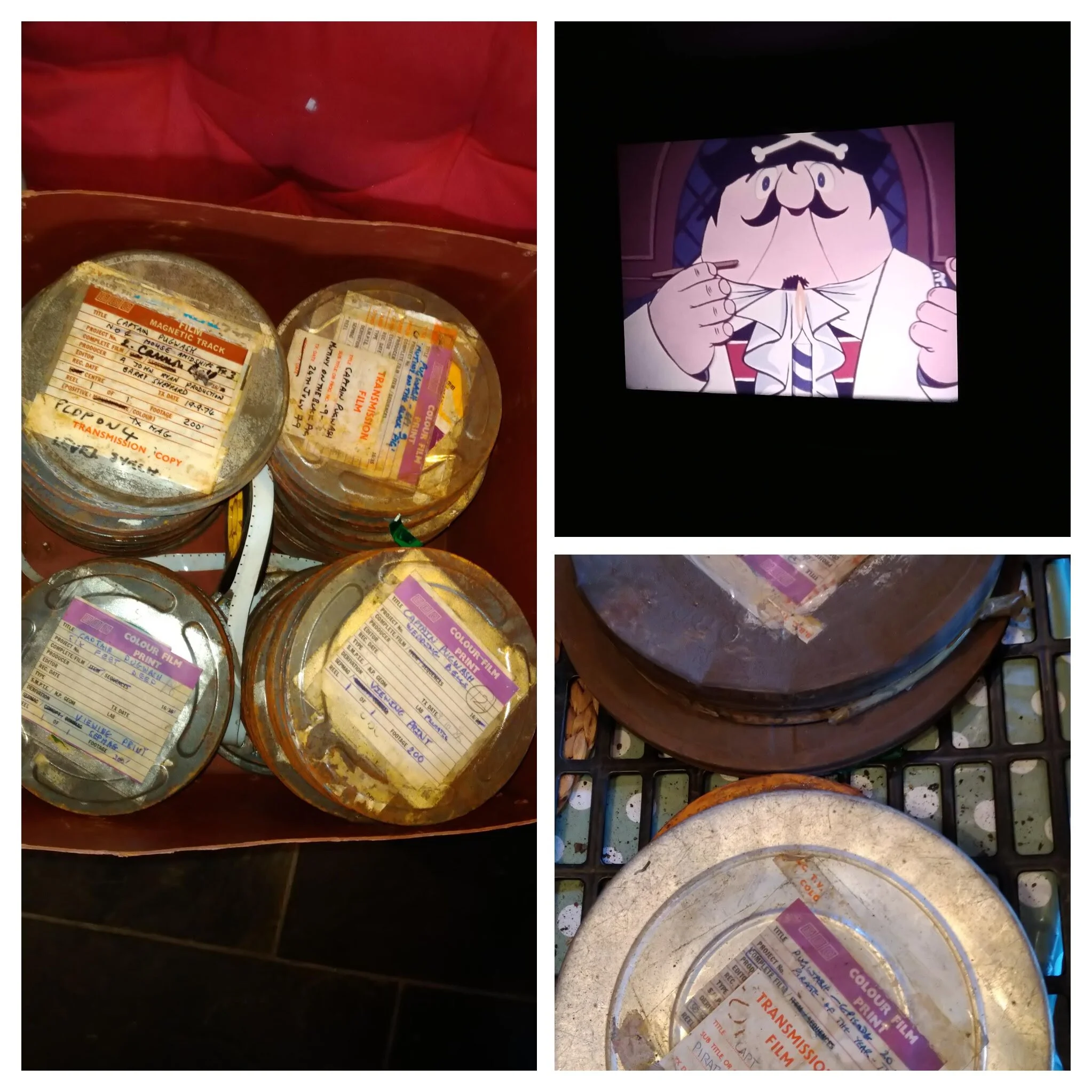 Recently discovered Captain Pugwash episodes now gifted alongside other artefacts including original film cells to Film Is Fabulous