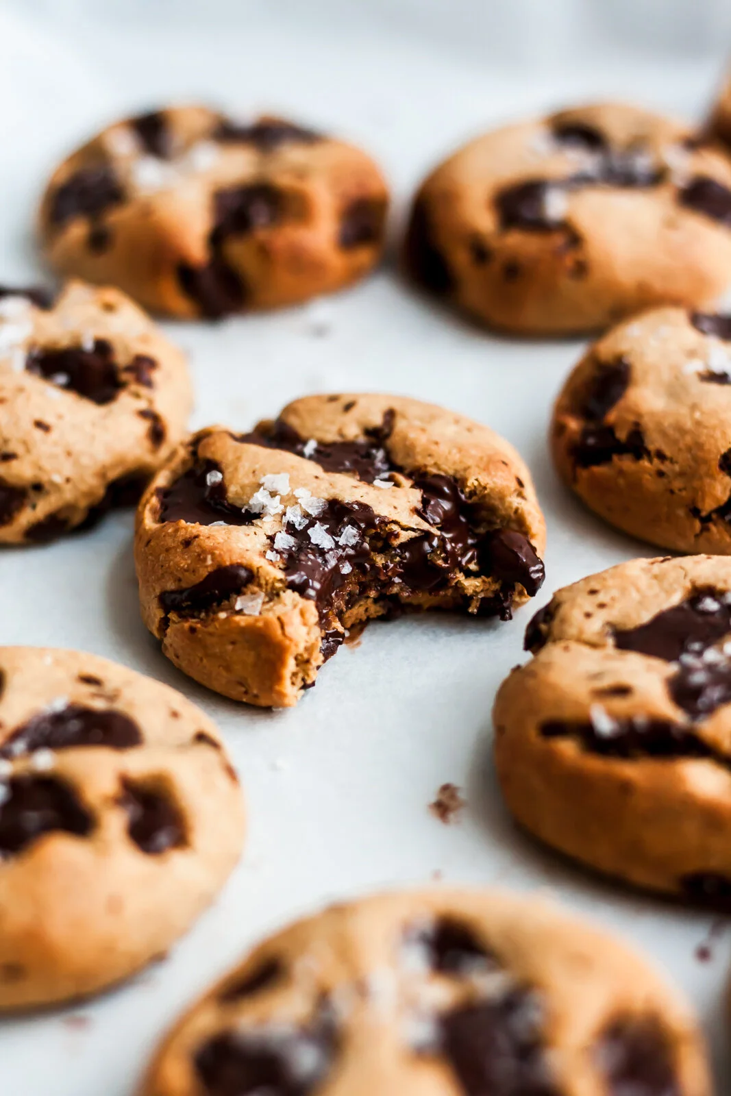 Paleo Chocolate Chip Tahini Cookies 