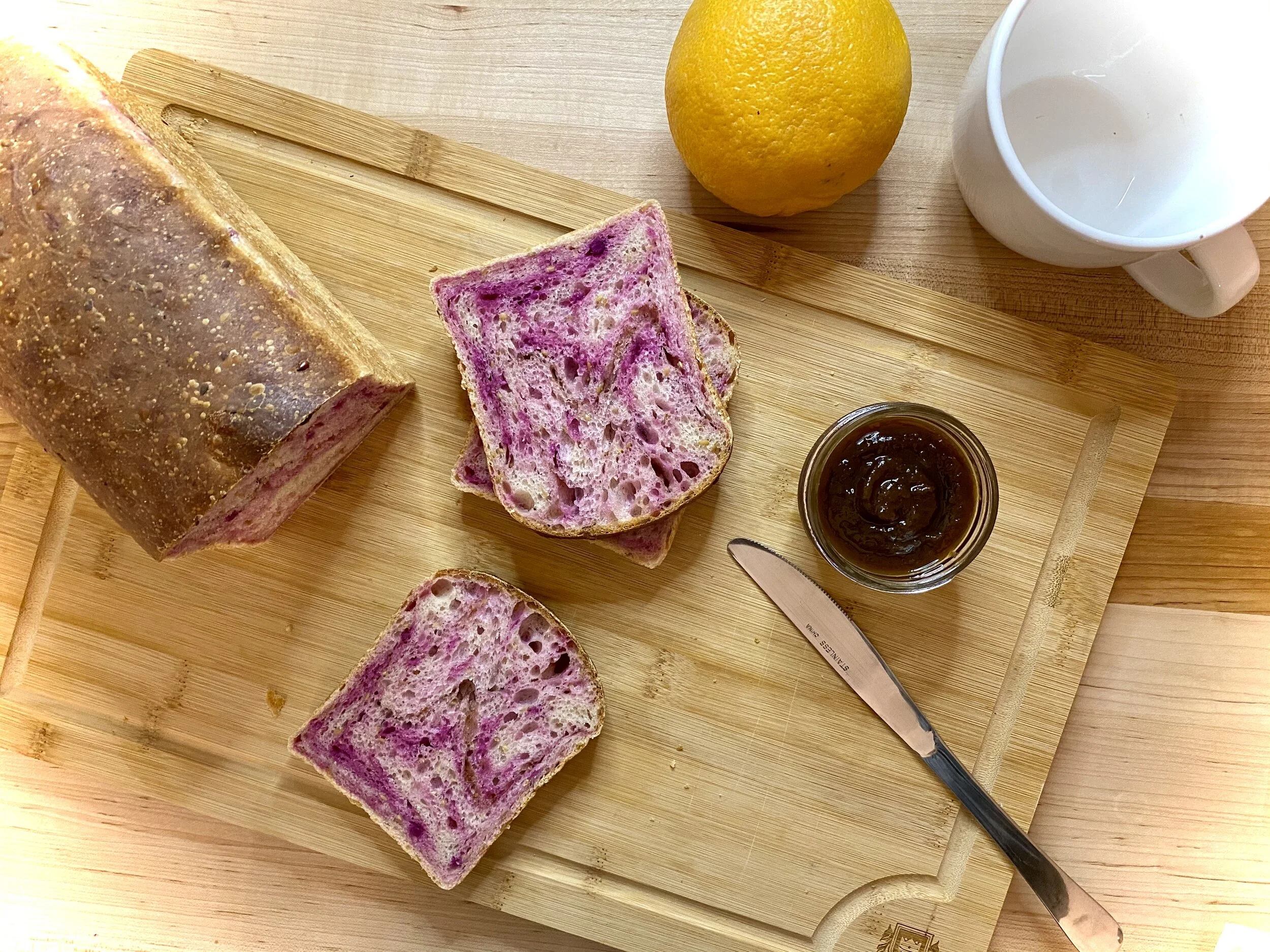 Chai- Spiced Ube Sourdough