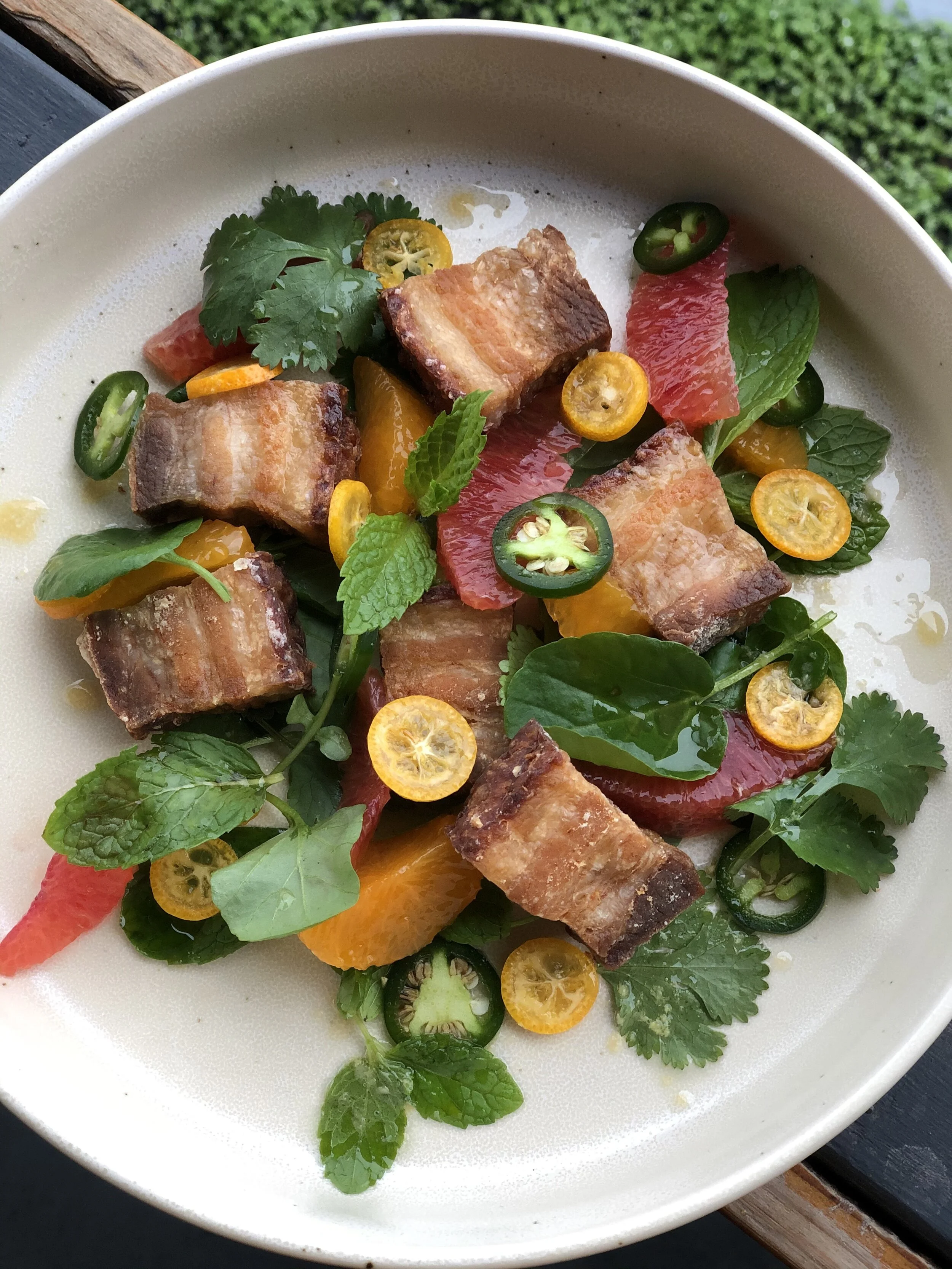 Pork Belly Citrus Salad 