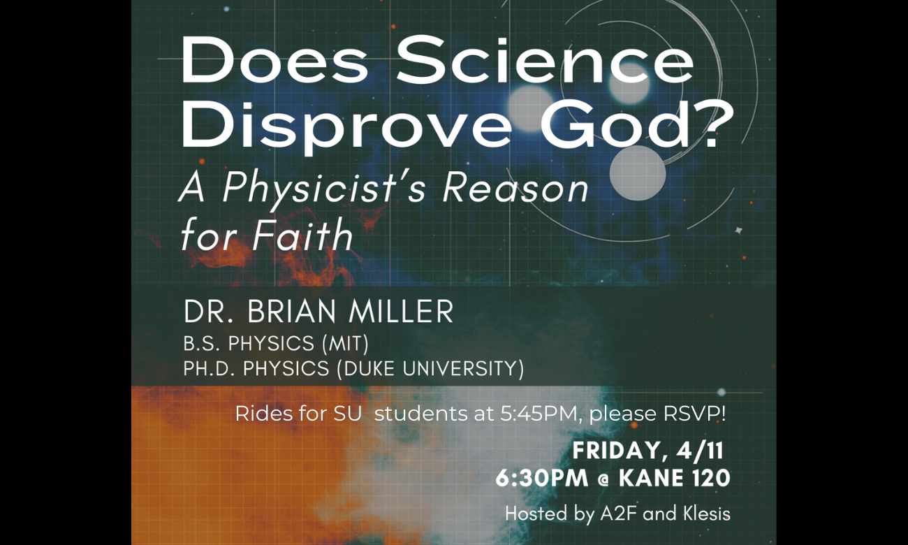 SU Rides to 'Does Science Disprove God?' Special Talk @ UW