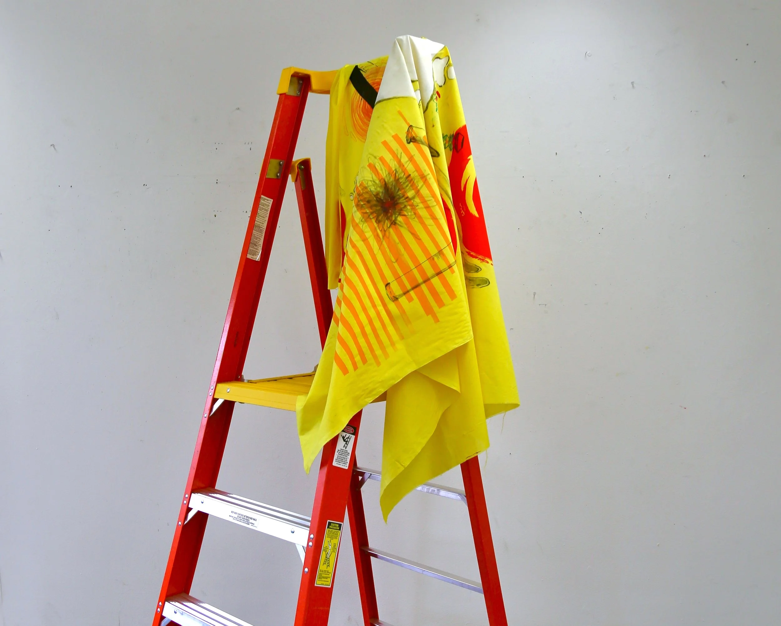 Fabric Draped on Ladder