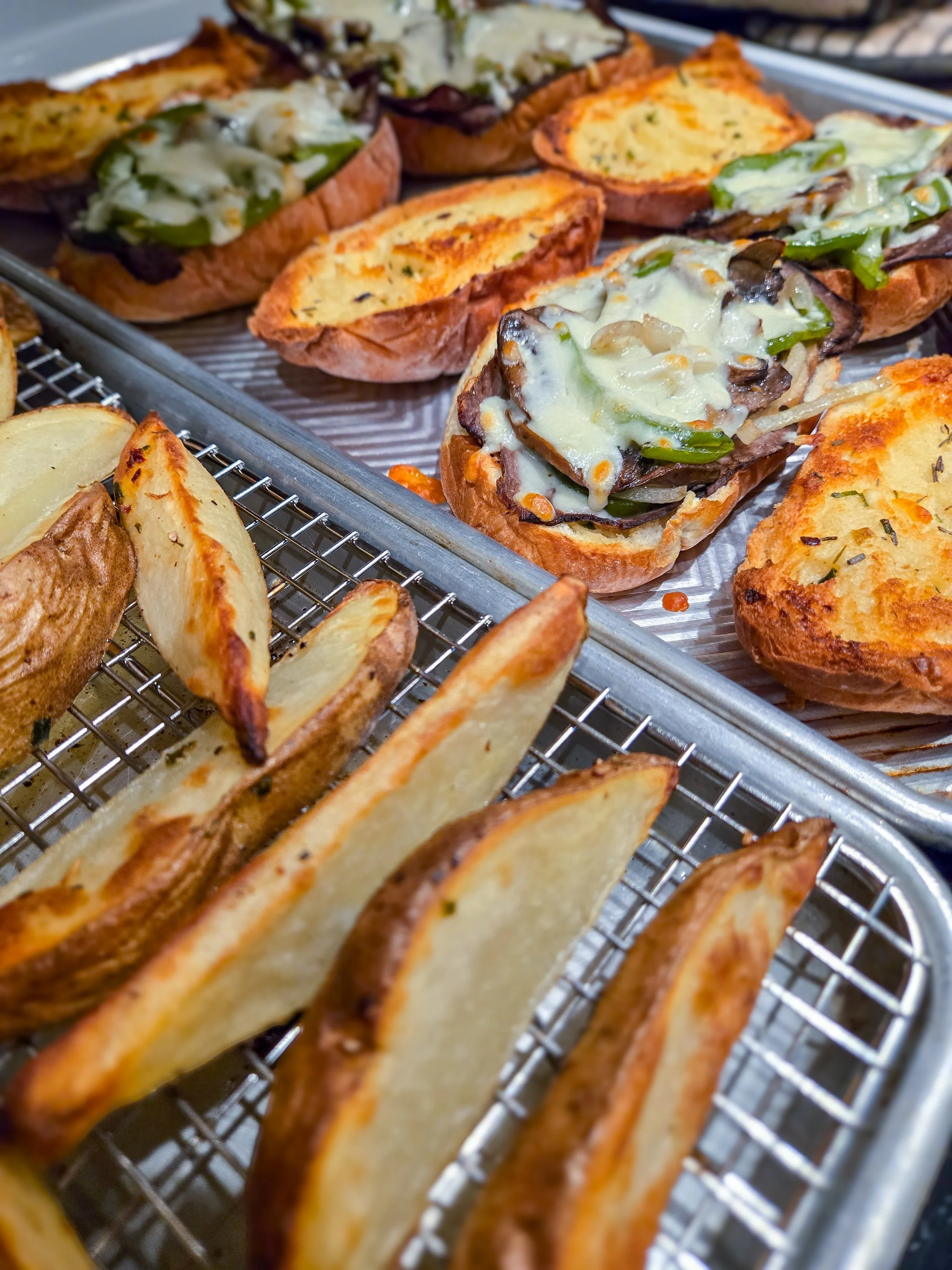 Sheet Pan Philly’s &amp; Wedge Fries