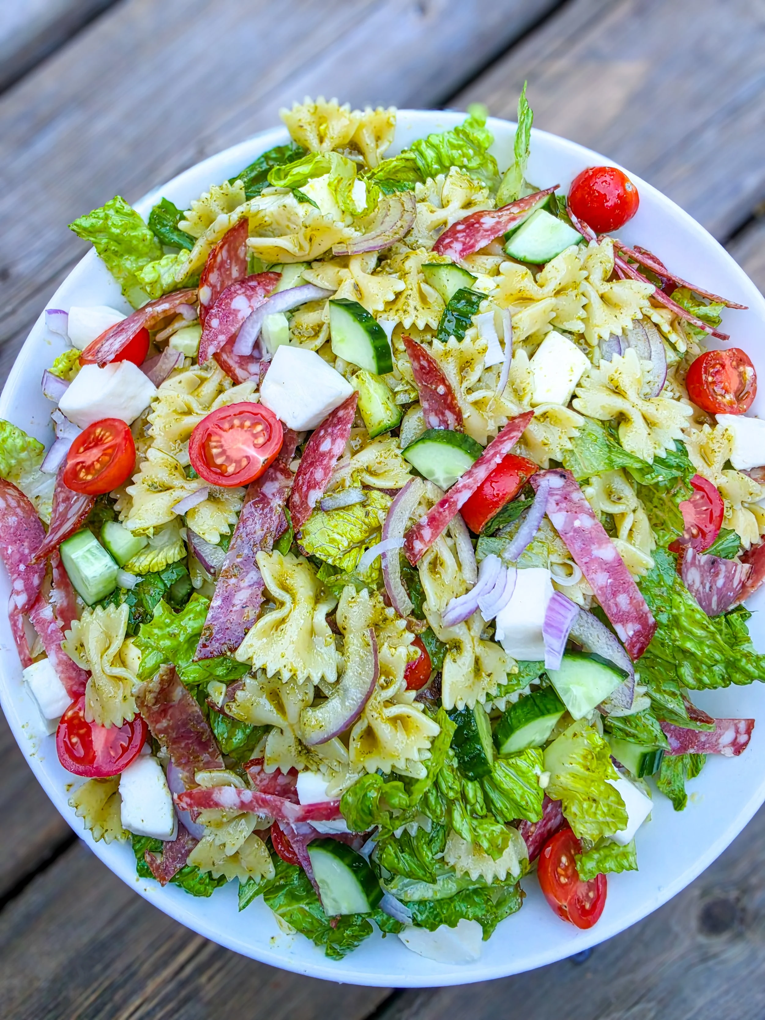 Pesto Italian Pasta Salad