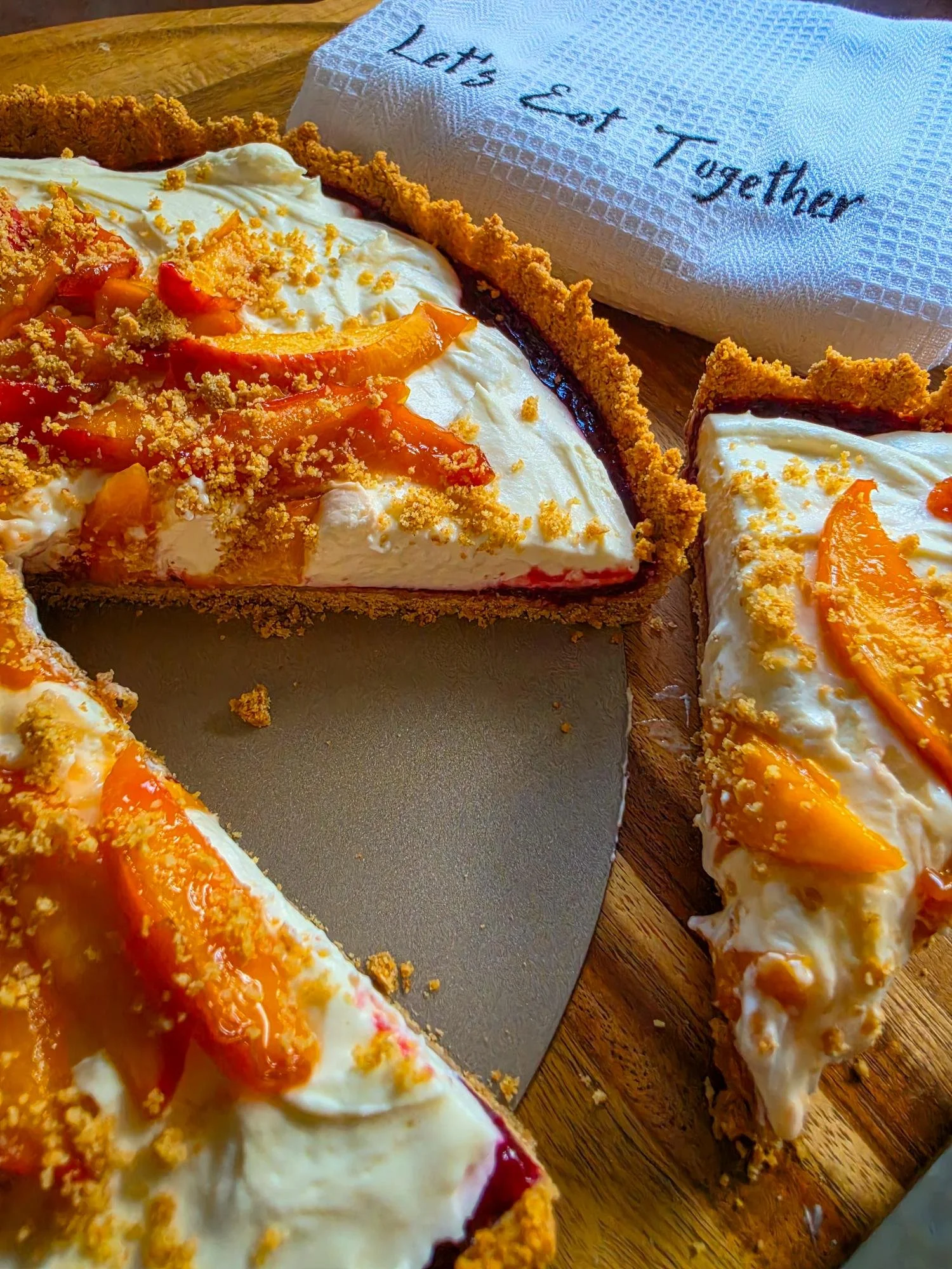 Peach Raspberry Cheesecake