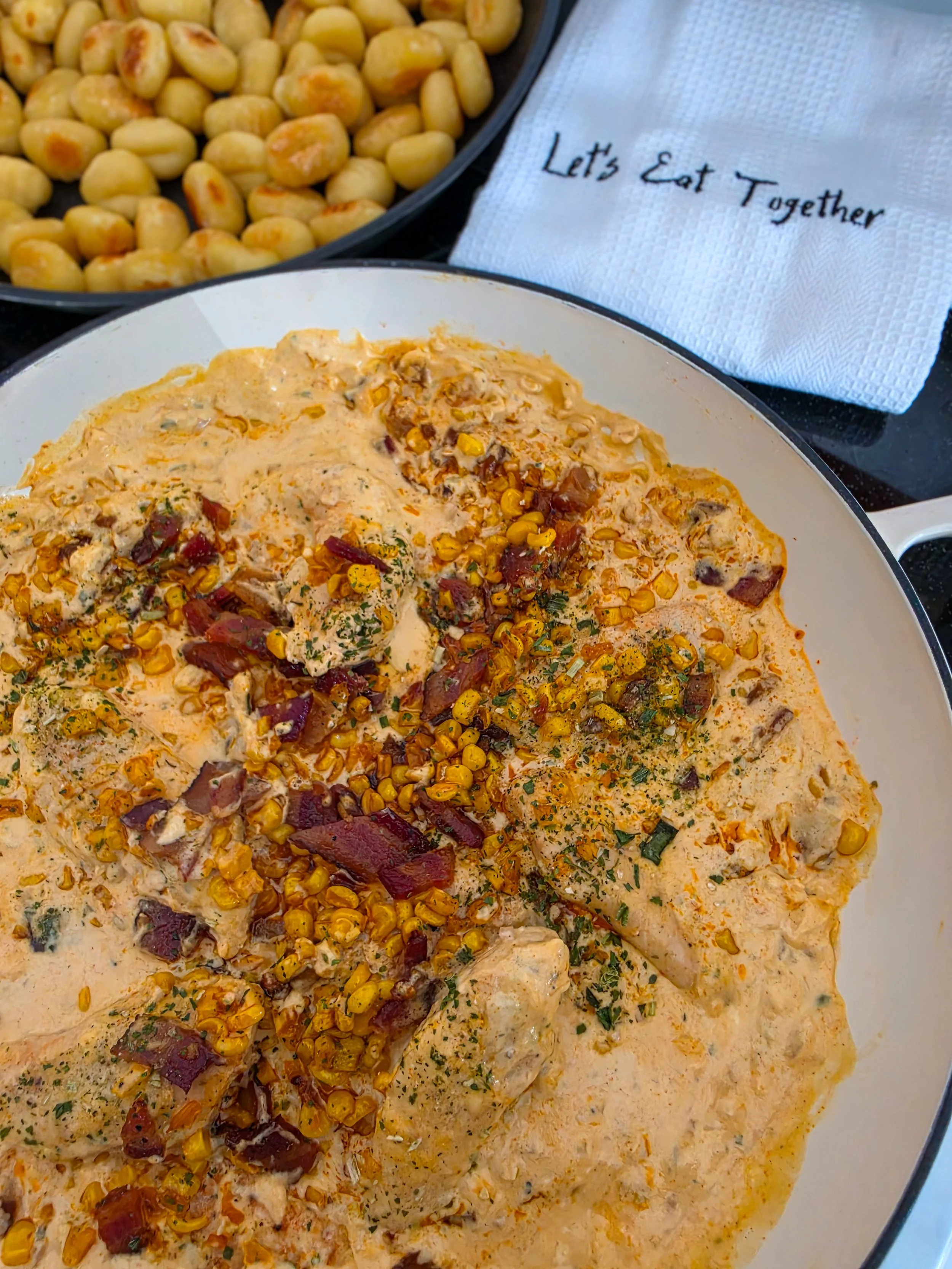 Creamy Corn, Chicken &amp; Bacon