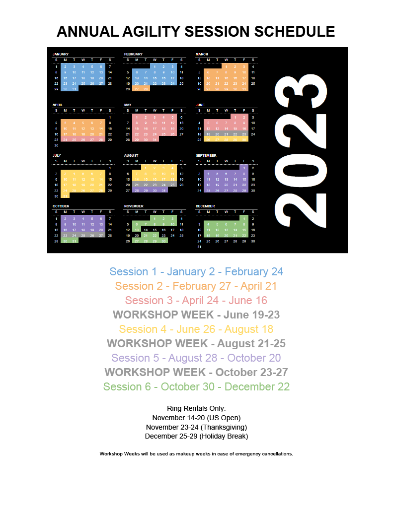 2023 Agility Sessions | Book Your Ring Today — Level Up Dog Sports