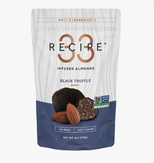 Recipe 33 Infused Almonds (4oz) Black Truffle — Sound Bites Delivers