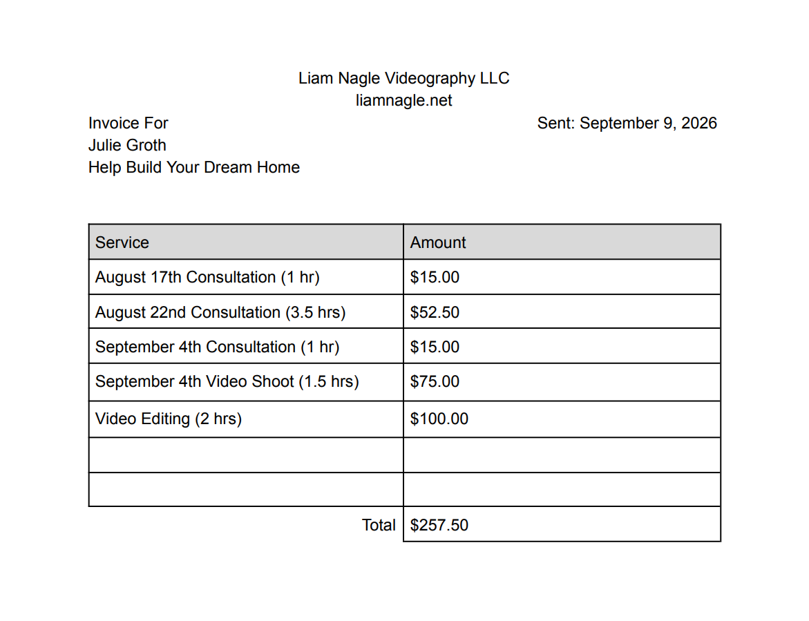 Invoice #090920261