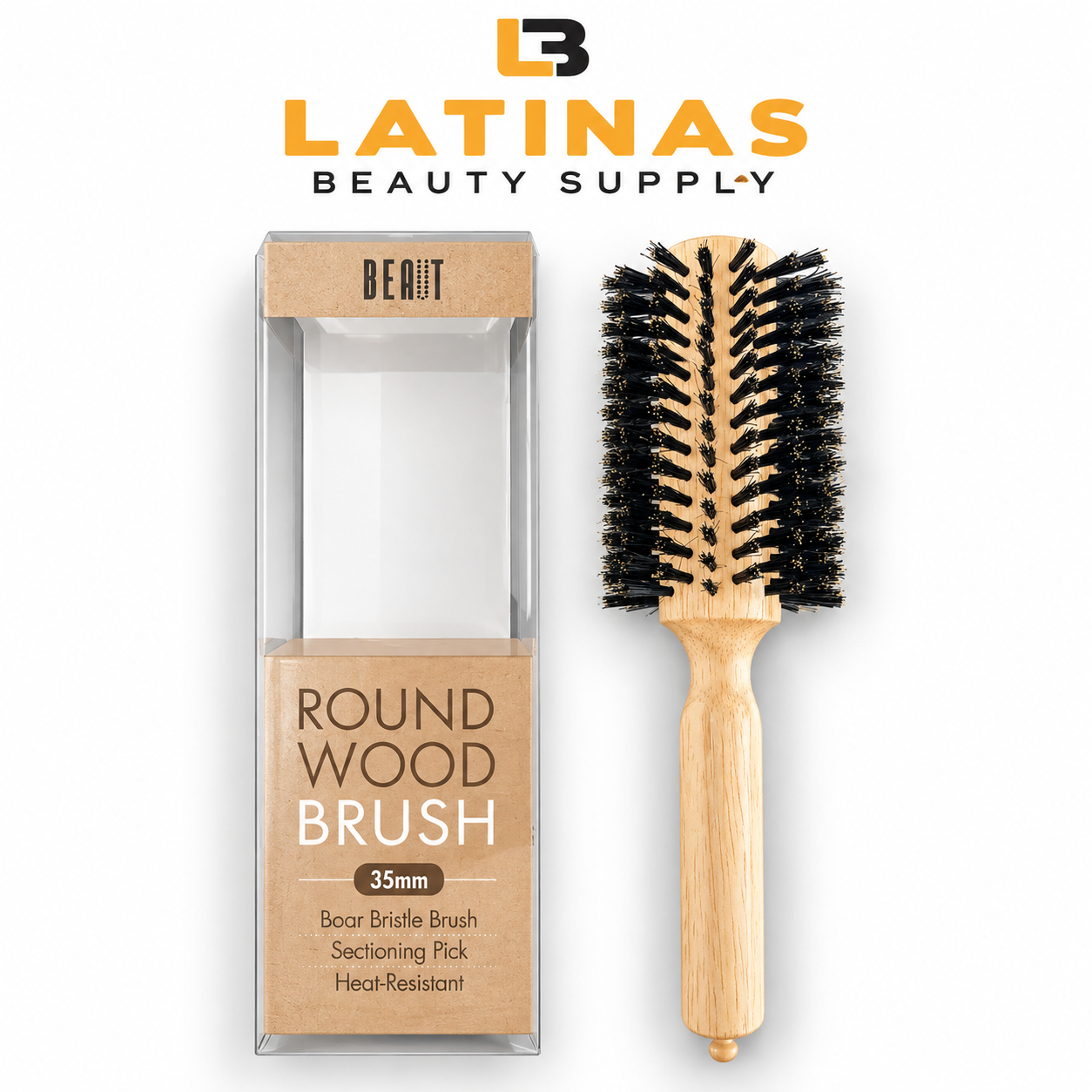 BEAUT ROUND WOOD BRUSH 35MM