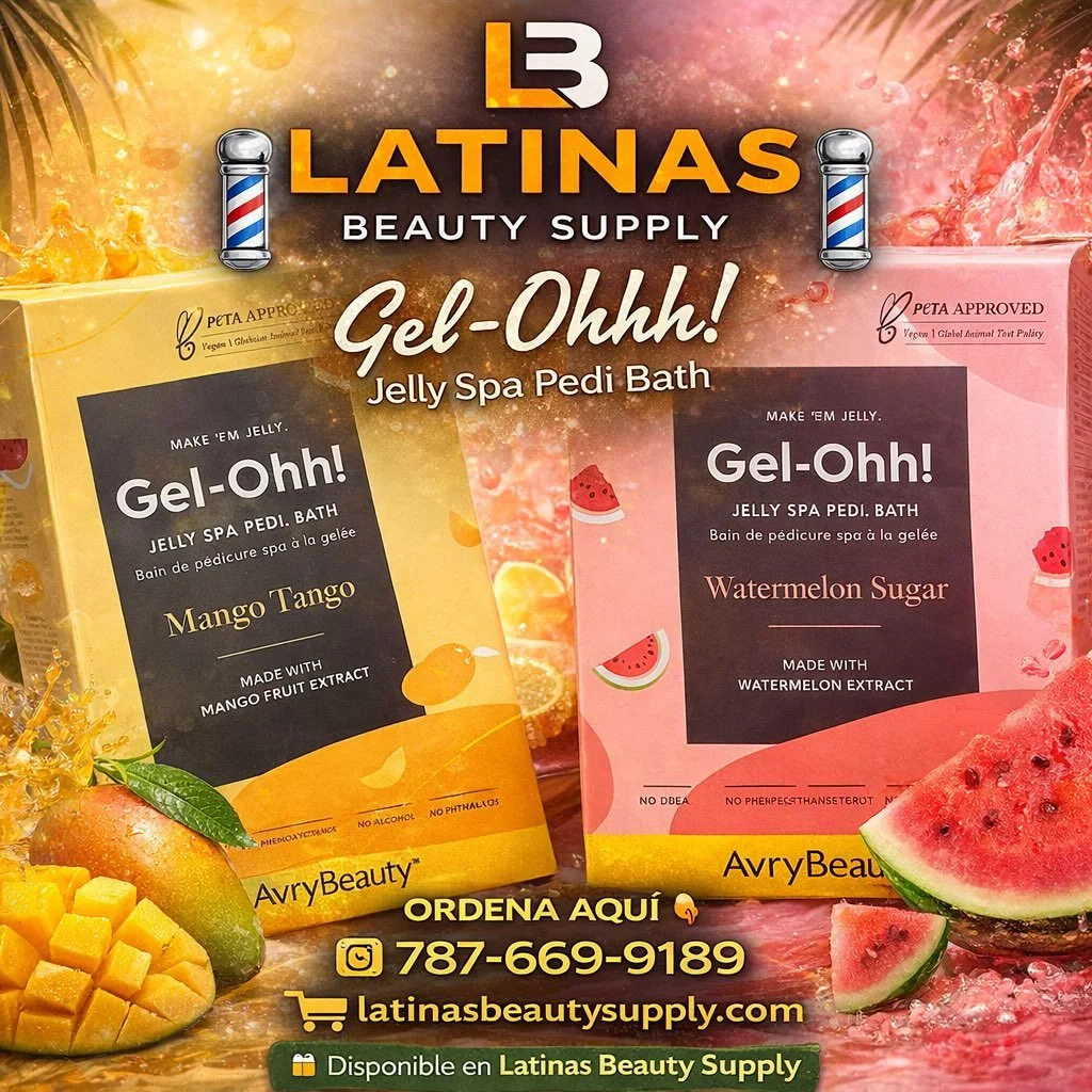🍉🥭 &iexcl;NUEVOS GEL-OHH! JELLY SPA PEDI BATH YA DISPONIBLES 🥭🍉

Convierte cada pedicure en una experiencia de spa &uacute;nica con los Gel-Ohhh! Jelly Spa Pedi Bath 🌊✨
Ideales para salones y spas que buscan ofrecer algo diferente y relajante.


