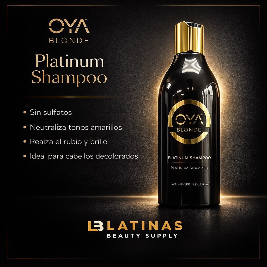 ✨ Rubios perfectos, sin tonos amarillos ✨

El OYA Blonde Platinum Shampoo es tu aliado para mantener un rubio fr&iacute;o, brillante y saludable 💛

✔️ Sin sulfatos
✔️ Neutraliza tonos amarillos
✔️ Realza el brillo del rubio
✔️ Ideal para cabellos de