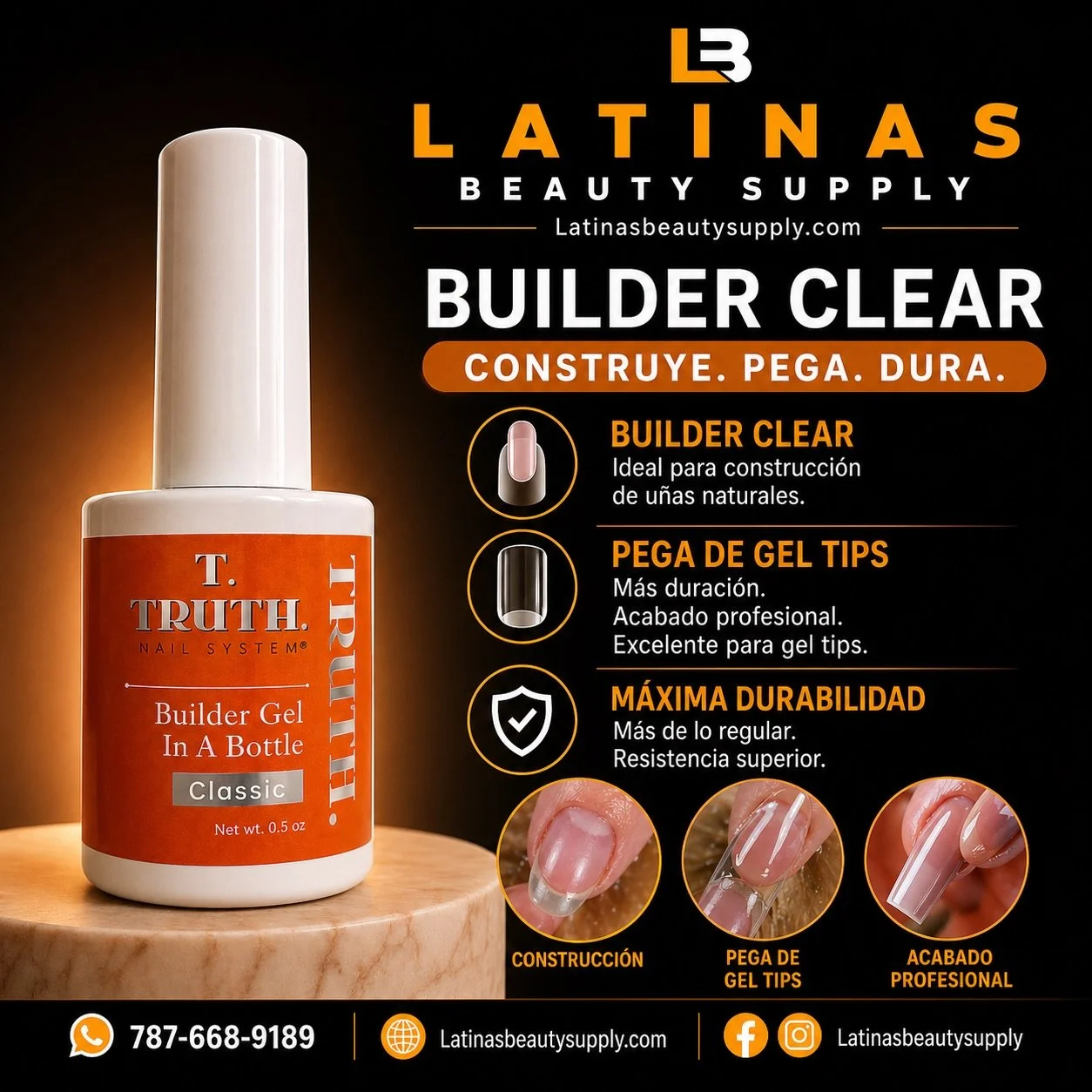 ✨ BUILDER CLEAR &ndash; TODO EN UNO 

Construye, pega y dale m&aacute;xima durabilidad a tus u&ntilde;as con un solo producto 💯

✔️ Ideal para construcci&oacute;n de u&ntilde;as
✔️ Pega de gel tips
✔️ M&aacute;s duraci&oacute;n que lo regular
✔️ Aca
