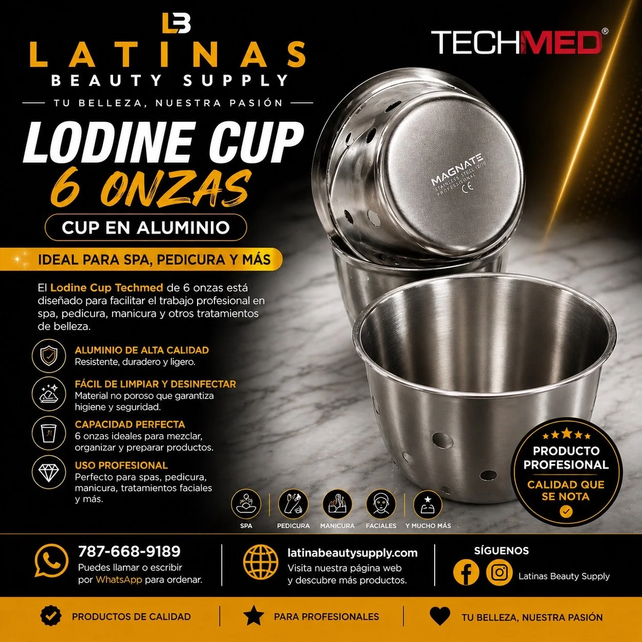 🔥 TODO LO QUE NECESITAS PARA TRABAJAR COMO PRO 🔥

Latinas Beauty Supply lo mejor de TechMed 💎
Productos dise&ntilde;ados para facilitar tu trabajo y elevar la calidad de tus servicios ✨

🖤 Lodine Cup 
🖤 Mixing Bowls en acero inoxidable
🖤 Difere