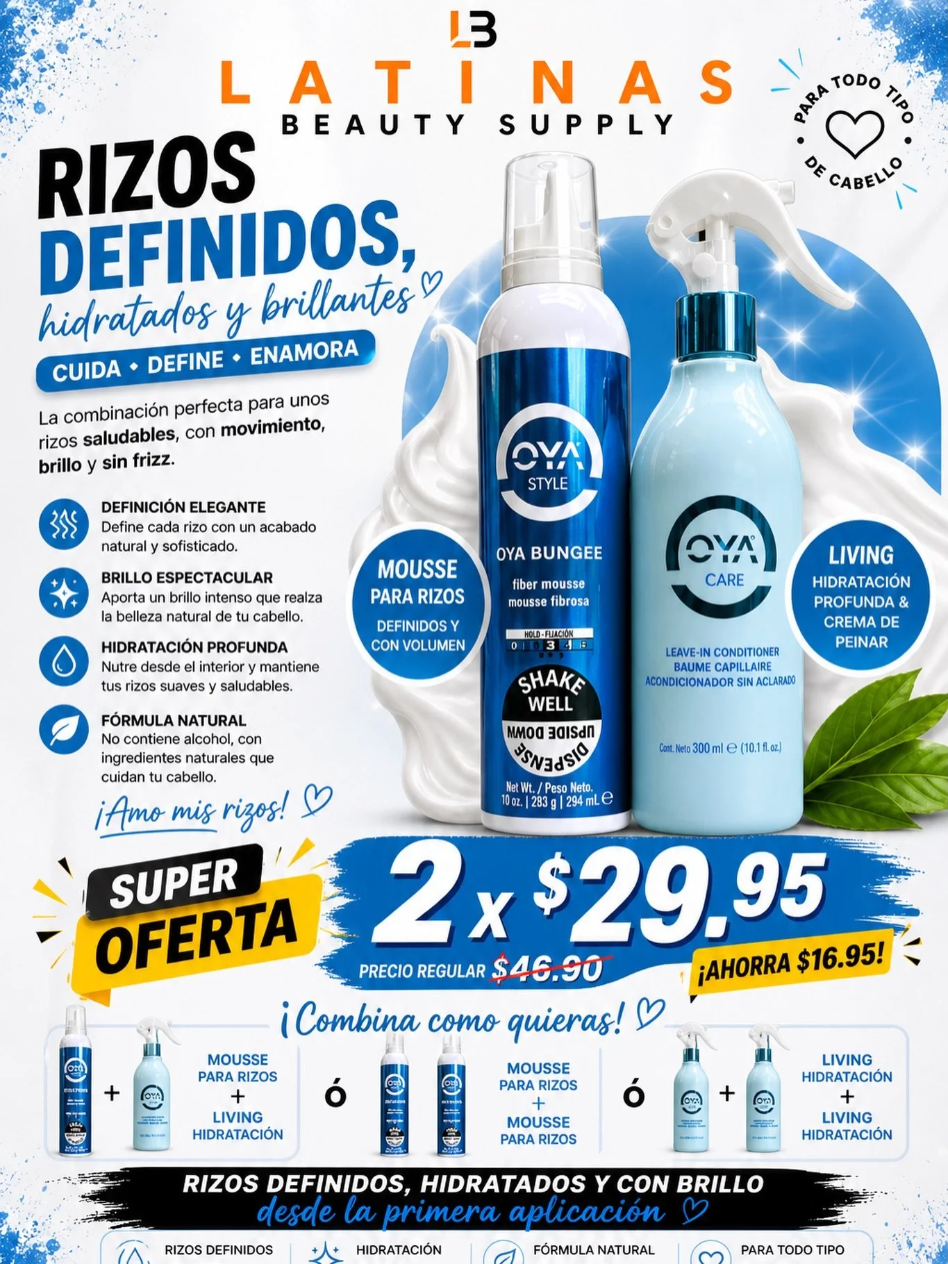 🔥 2 x $29.95 🔥
Antes $46.90 💸

Rizos definidos, sin frizz y con brillo ✨
Combina como quieras 👀

⏳ Por tiempo limitado
📲 Ordena por WhatsApp: 787-668-9189
🌐 latinasbeautysupply.com

LINK- https://www.latinasbeautysupply.com/exclusive-brands/p/o