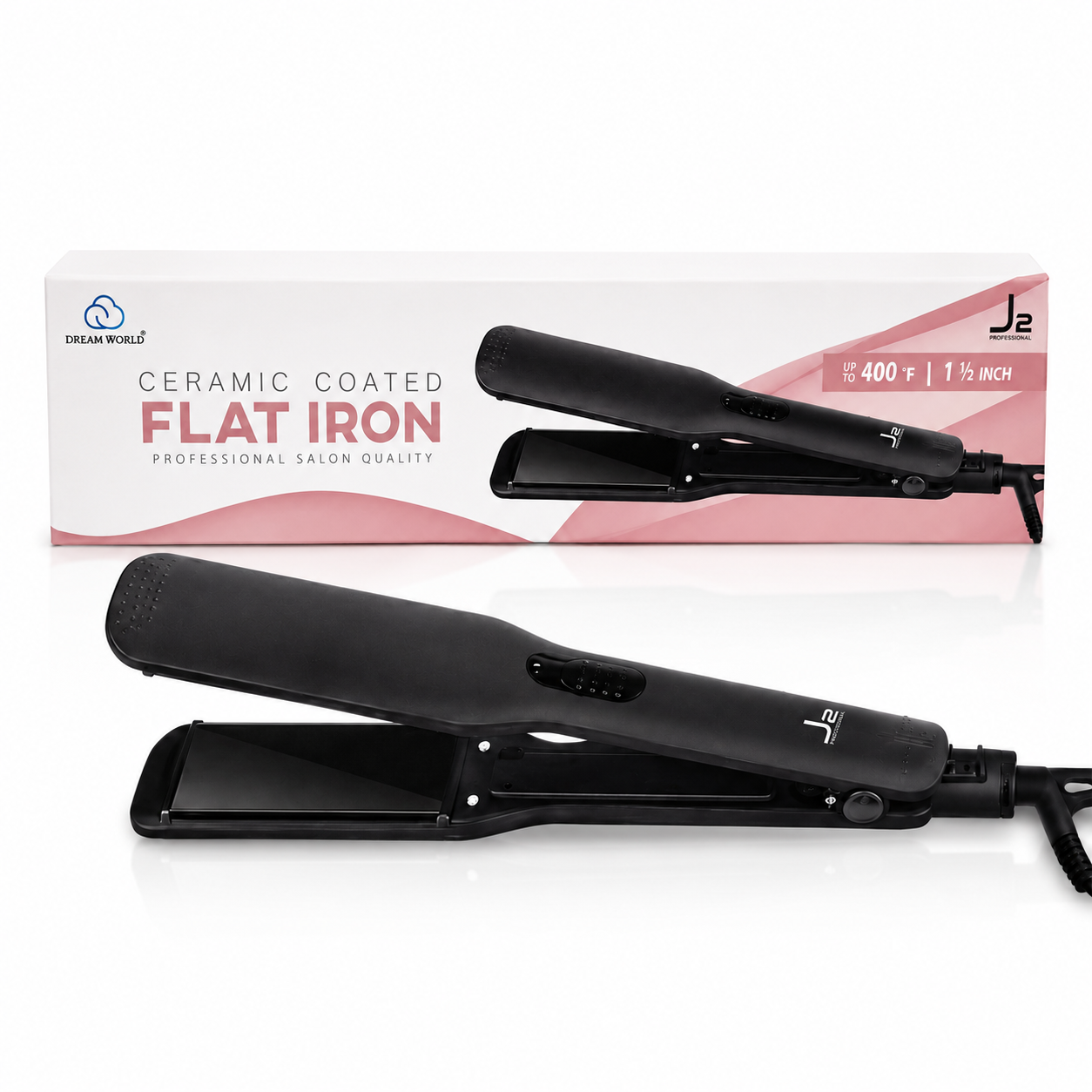 DREAM WORLD CERAMIC COATED FLAR IRON 1 1/2 INCH