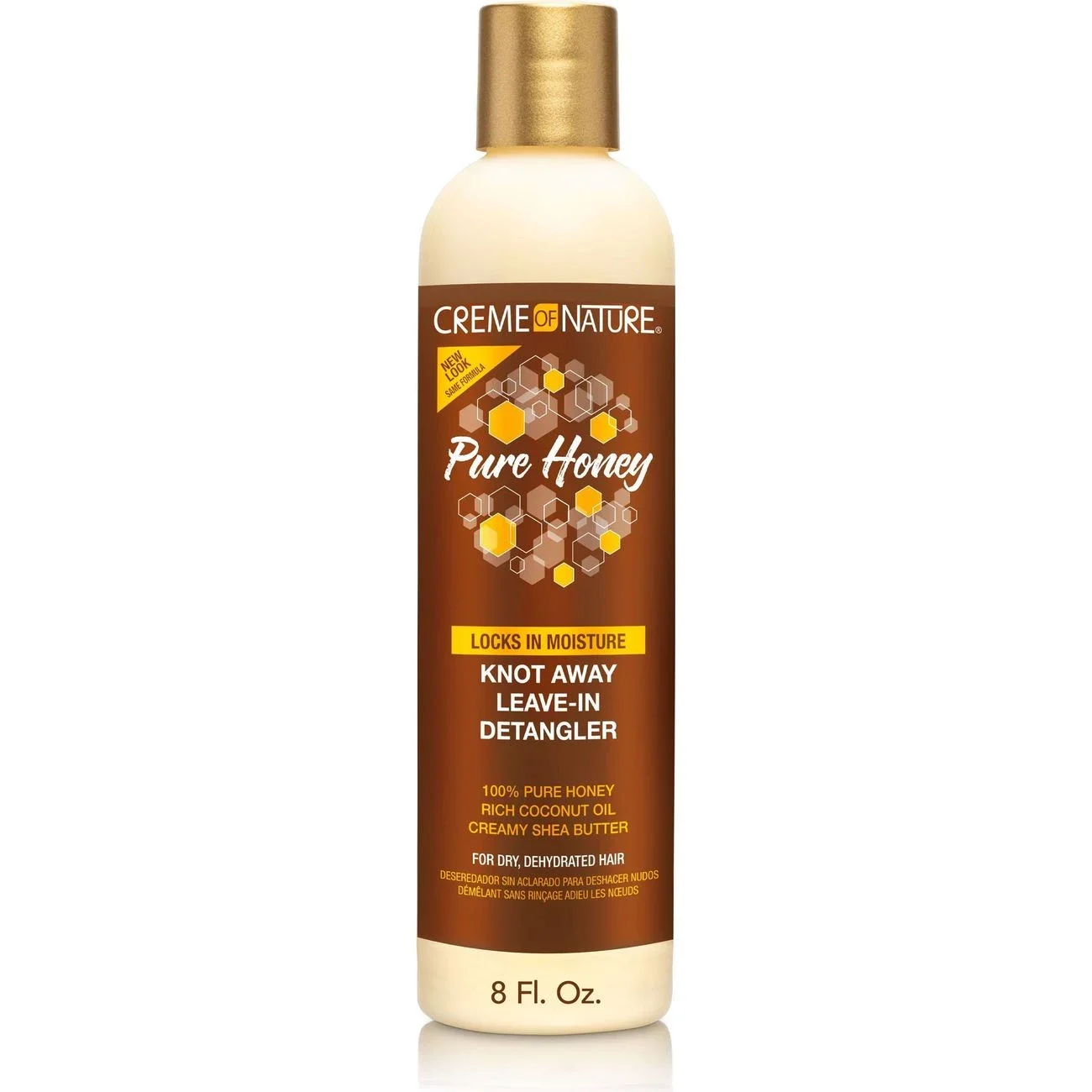 CREME OF NATURE PURE HONEY KNOT AWAY LEAVE-IN DETANGLER 8.OZ