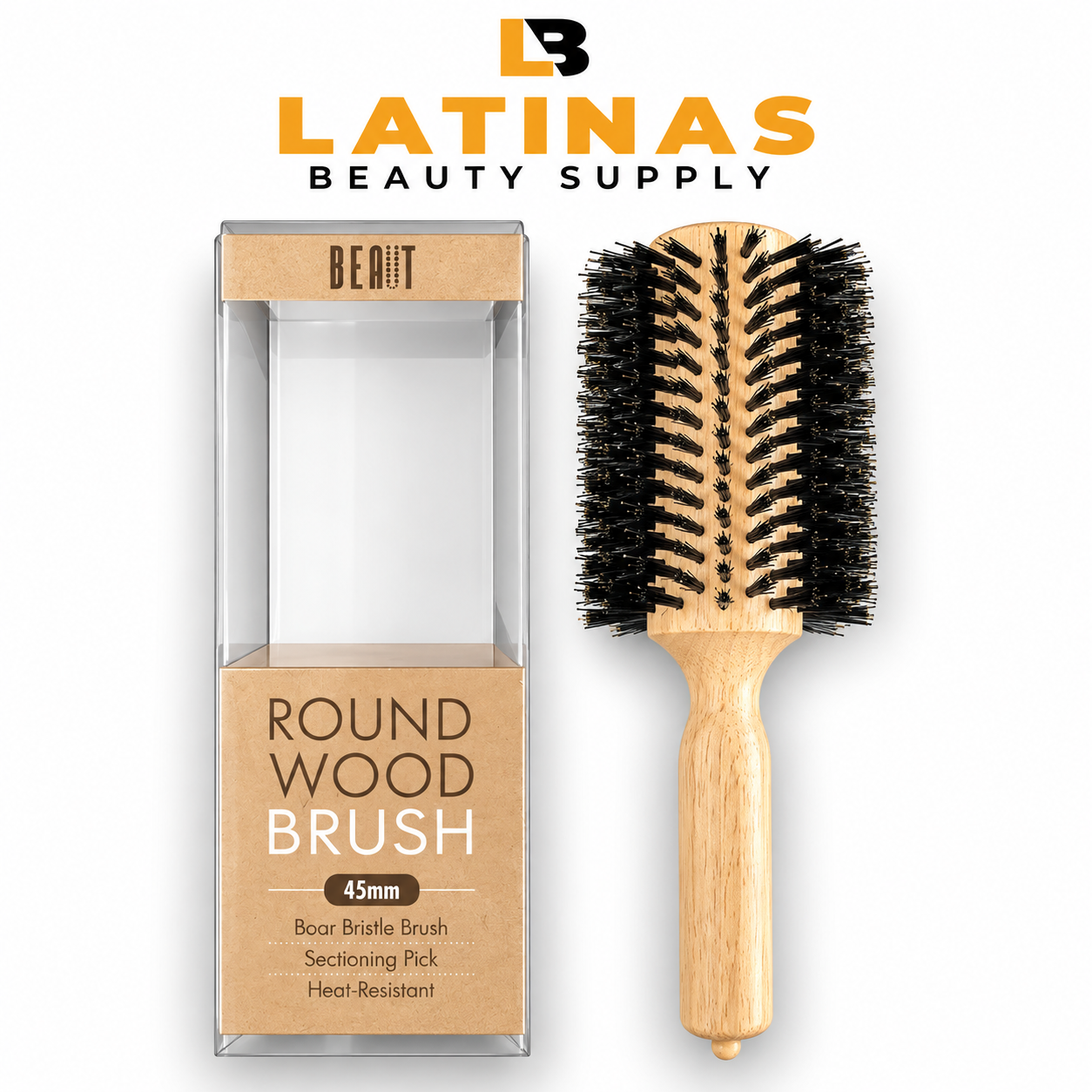 ROUND WOOD BRUSH 45MM