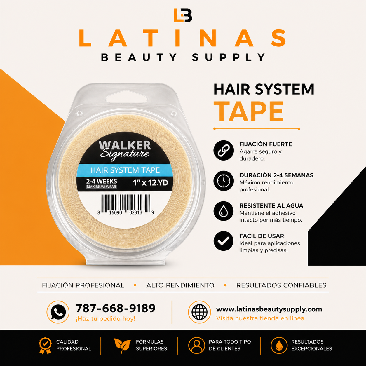 WALKER TAPE SIGNATURE HAIR SYSTEM TAPE 1”X 12YD