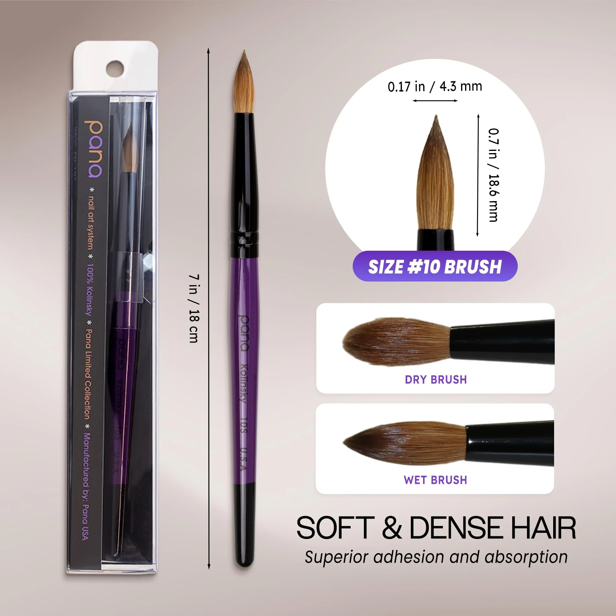 Pana Purple Acrylic Brush