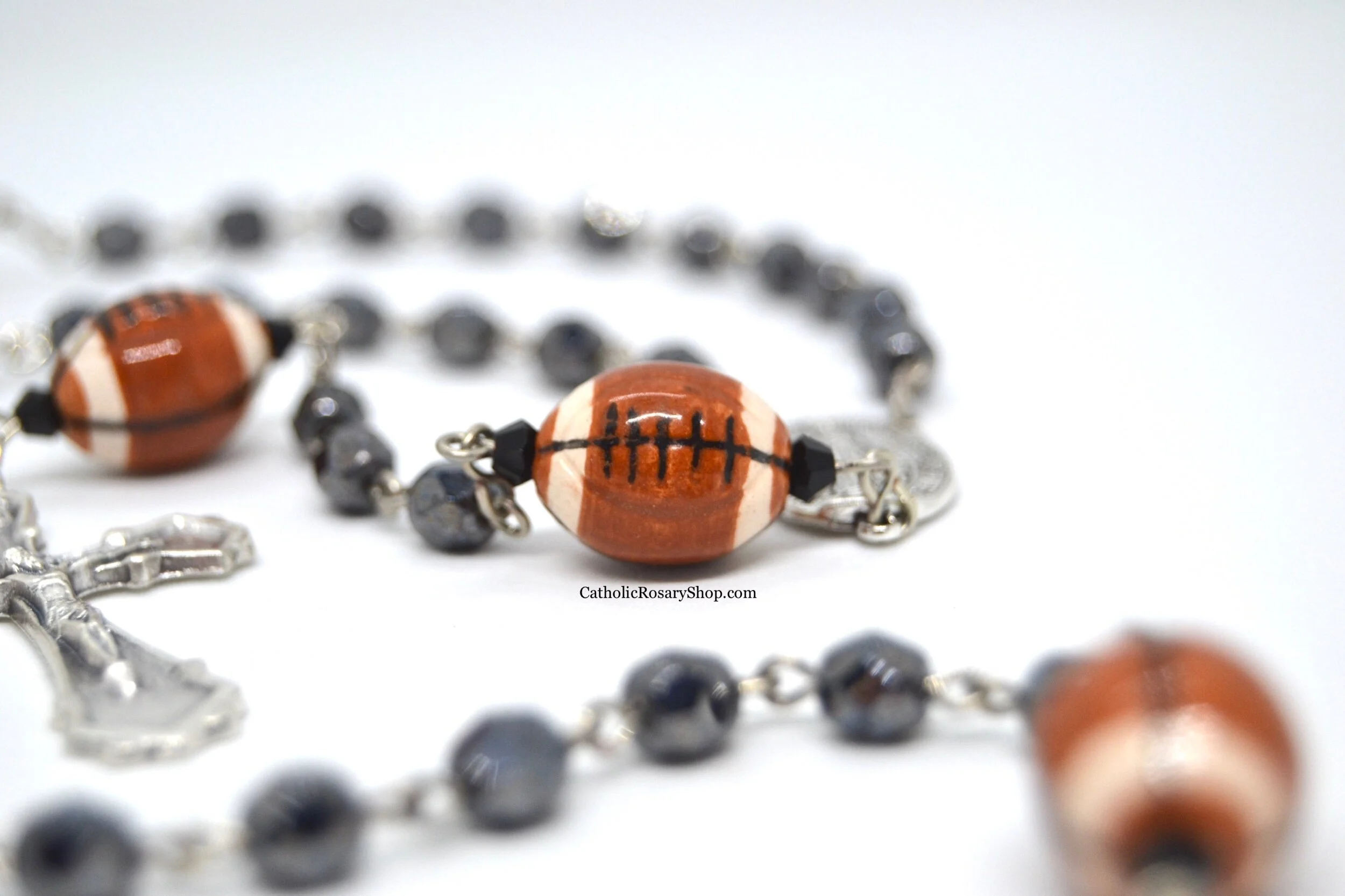 Football Rosary for Men and Boys | Personalized Sports Rosary Gifts
