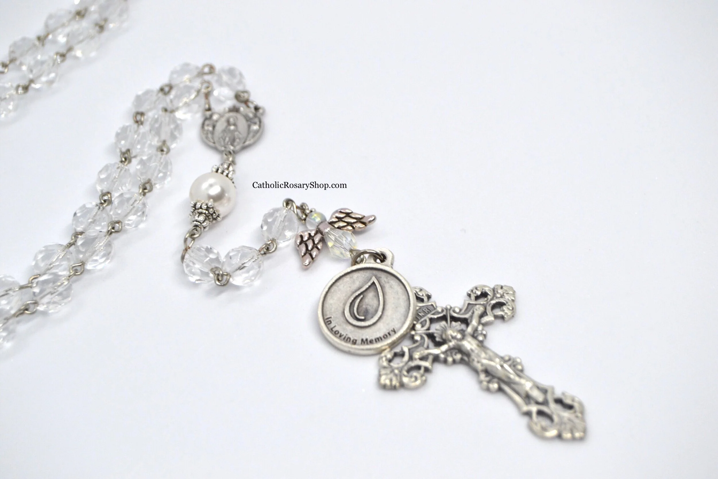 Never Forgotten | Memorial Rosary | Personalized Angel Rosary