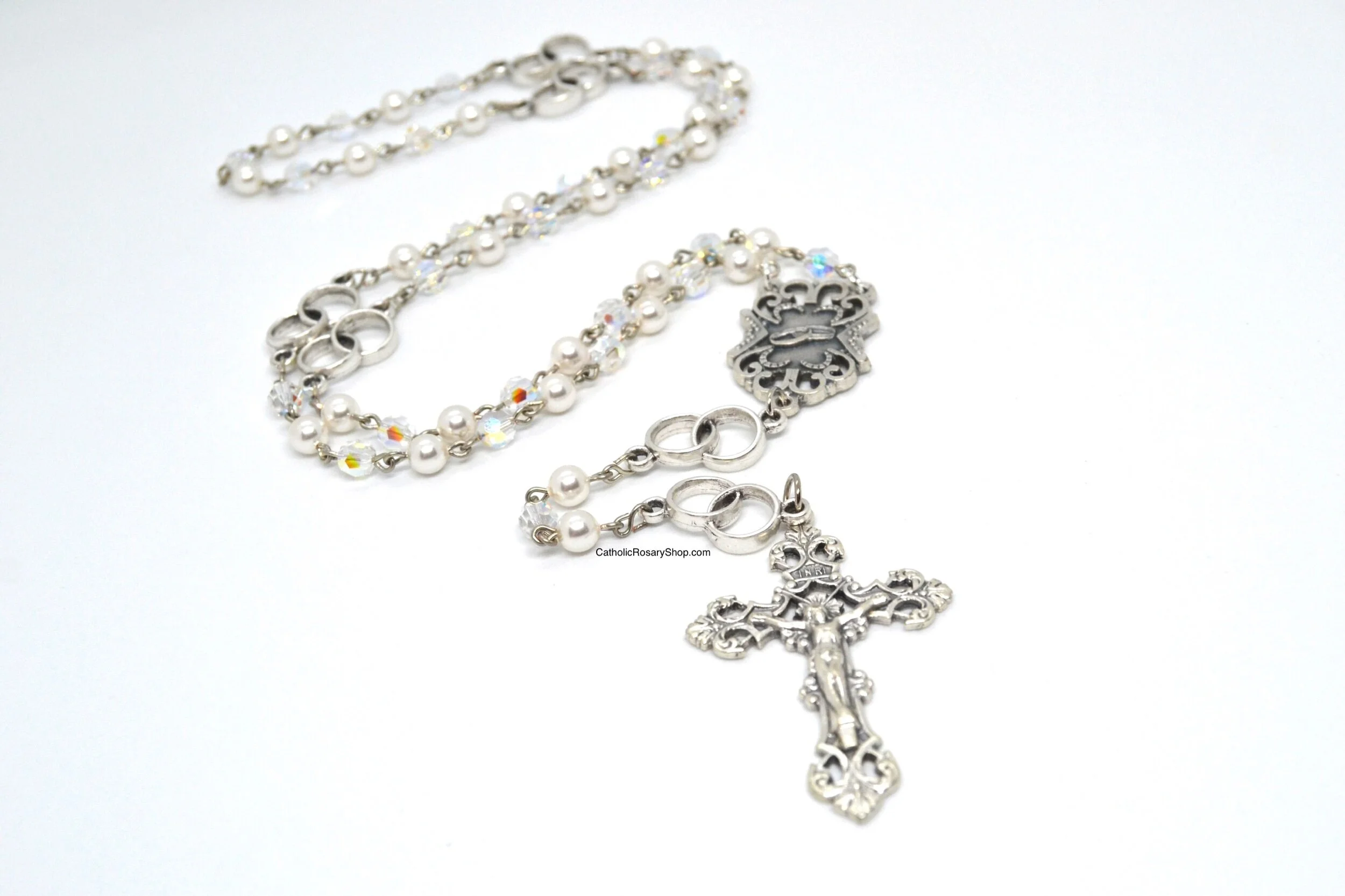 Marriage Rosary | Double Wedding Rings | Personalized Wedding Rosary Gifts | CatholicRosaryShop.com