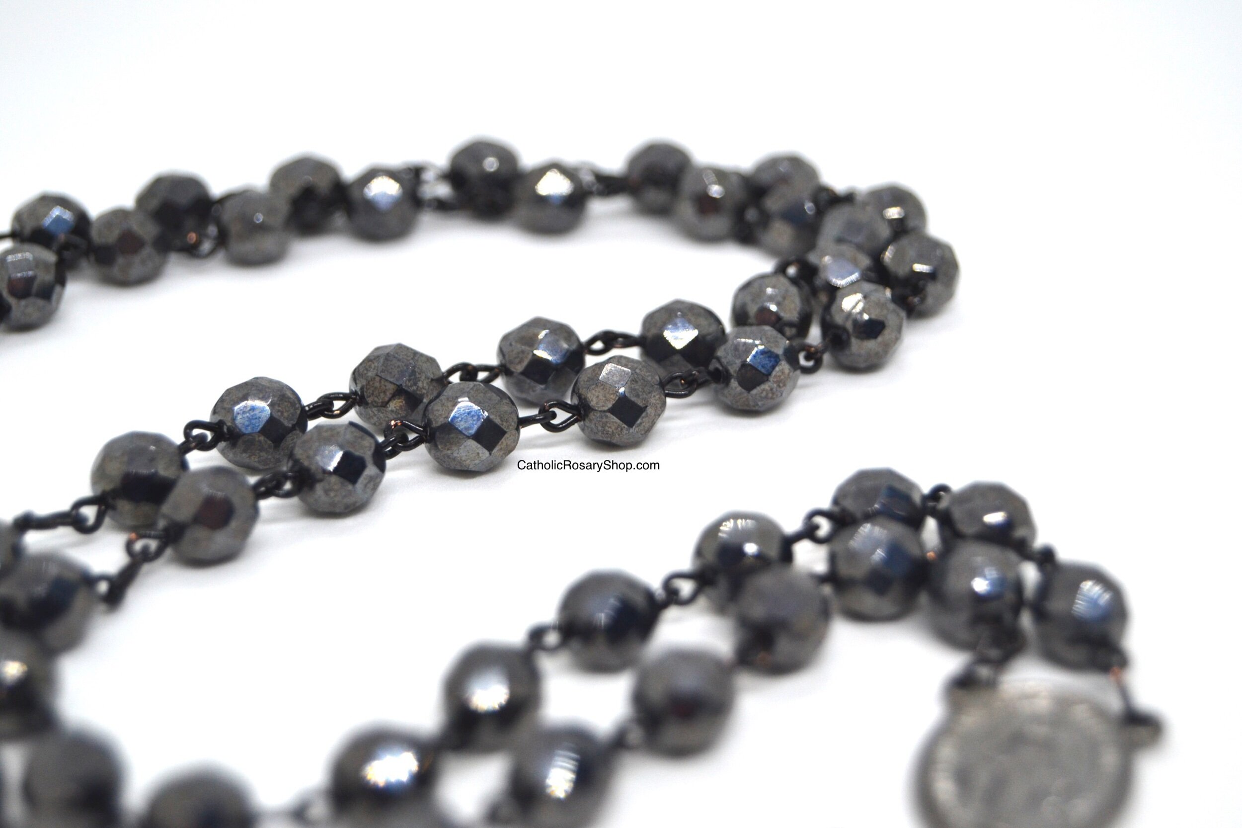 Gunmetal Gray Czech Rosary | Personalized Rosary Gifts for Men | CatholicRosaryShop.com