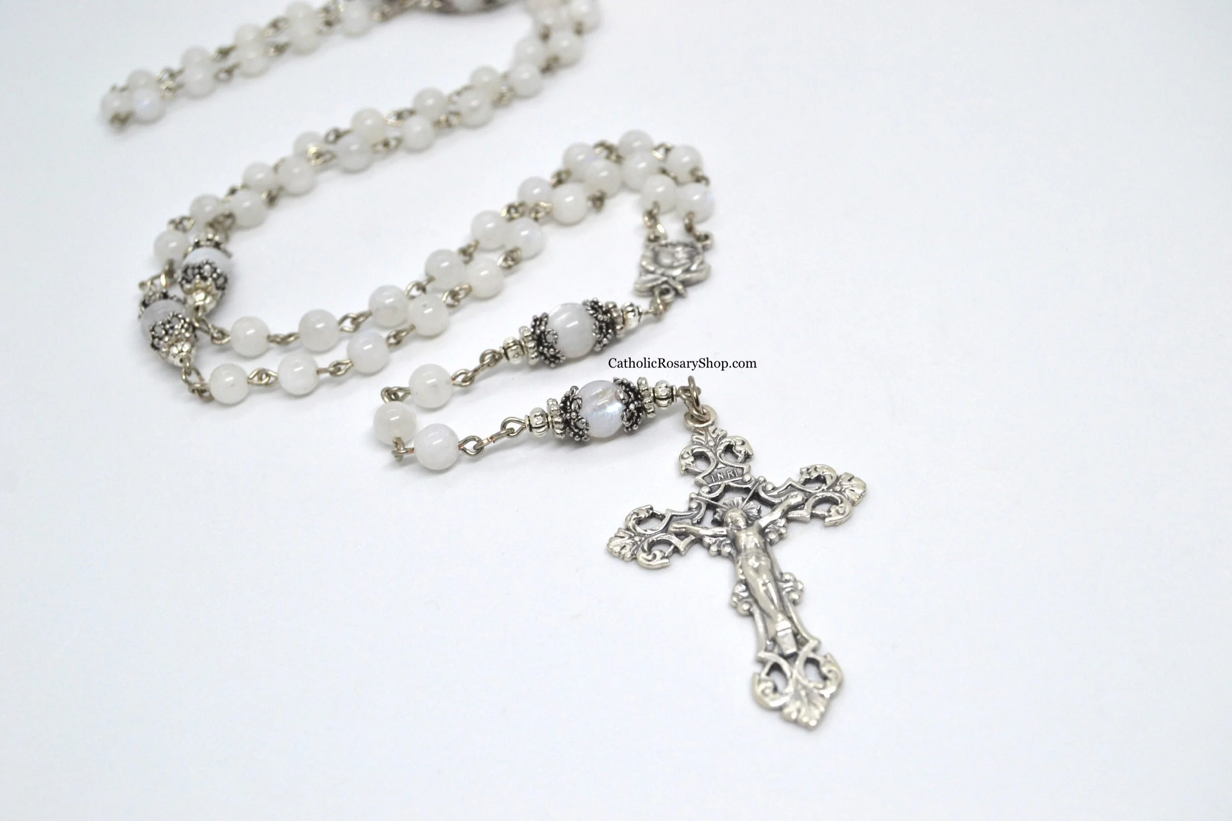 Moonstone Rosary | Personalized Rosary Gifts | Moonstone Heirloom Rosary | Wedding Rosary Gifts for the Bride