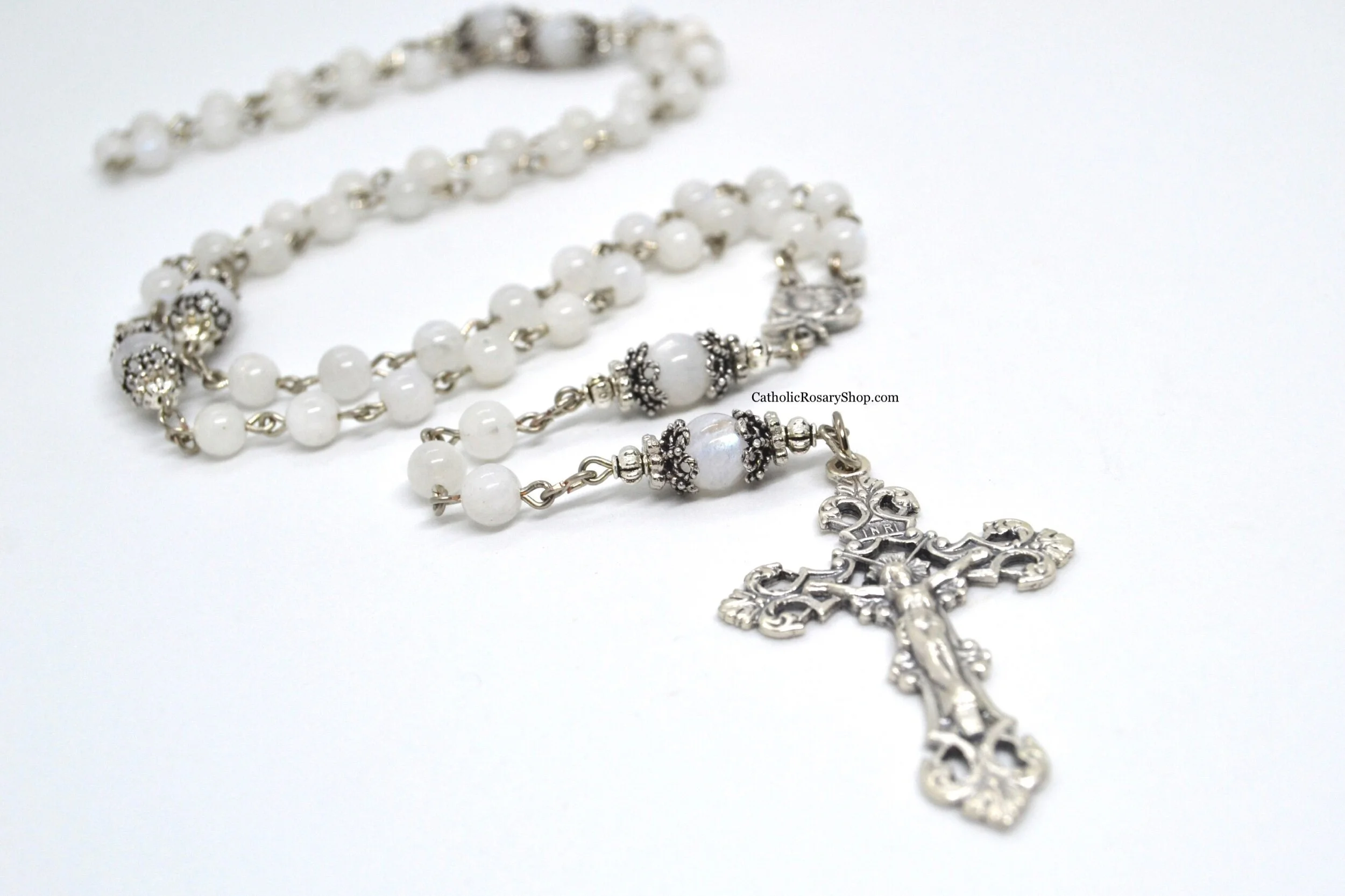 Moonstone Gemstone Rosary | Heirloom Moonstone Rosary
