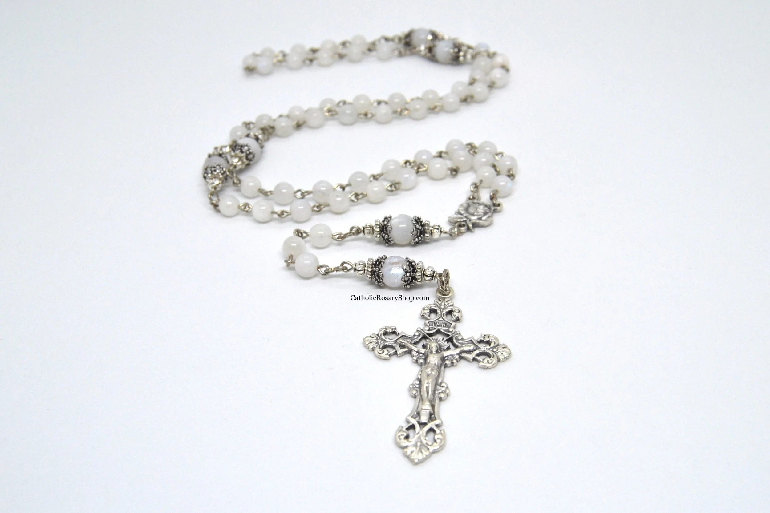 Moonstone Rosary | Personalized Rosary Gifts | Moonstone Heirloom Rosary | Wedding Rosary Gifts for the Bride