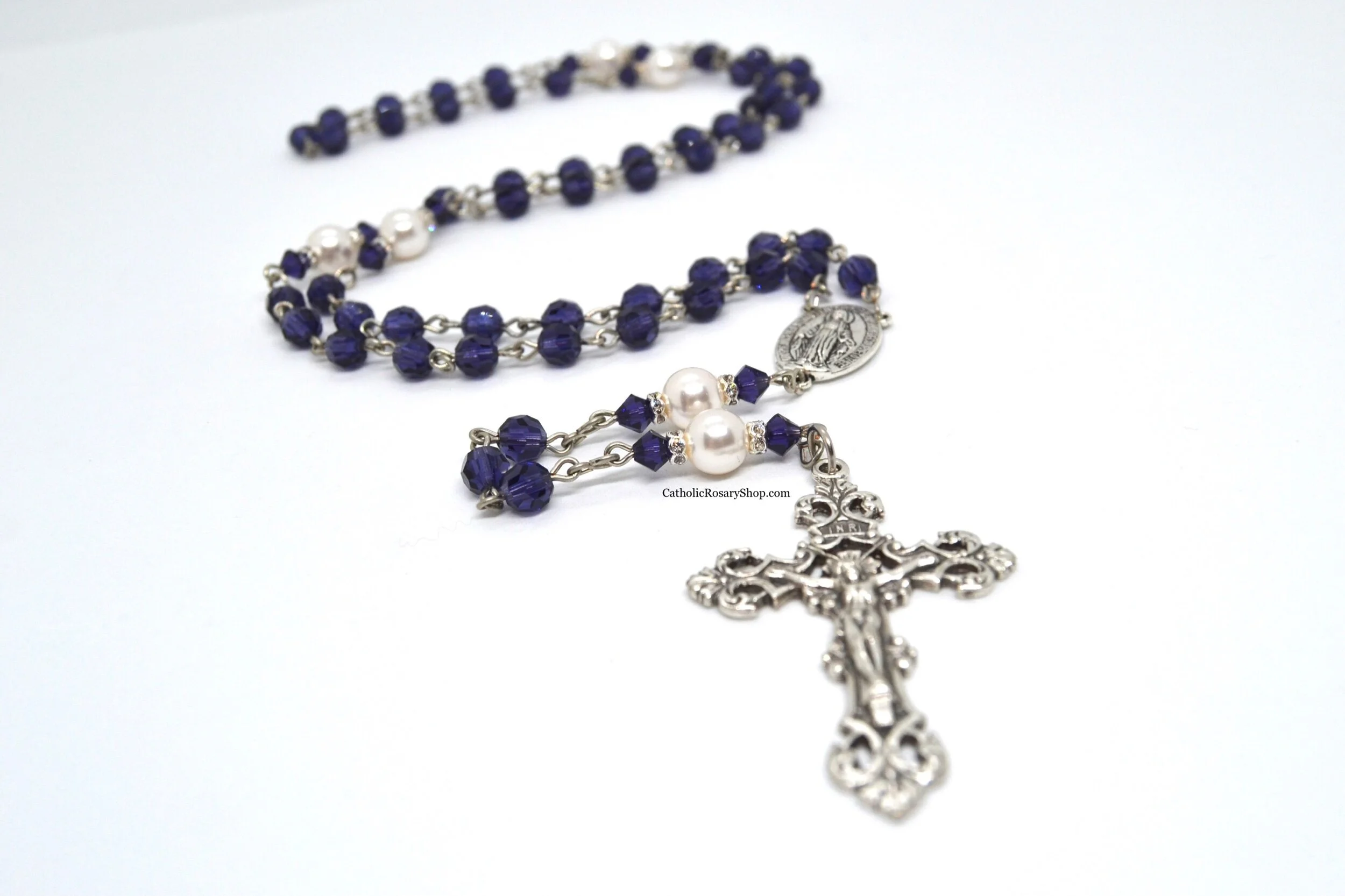 Deep Tanzanite Rosary | December Birthstone Rosary  | Personalized Birthstone Rosary Gift for Girls and Women | CatholicRosaryShop.com