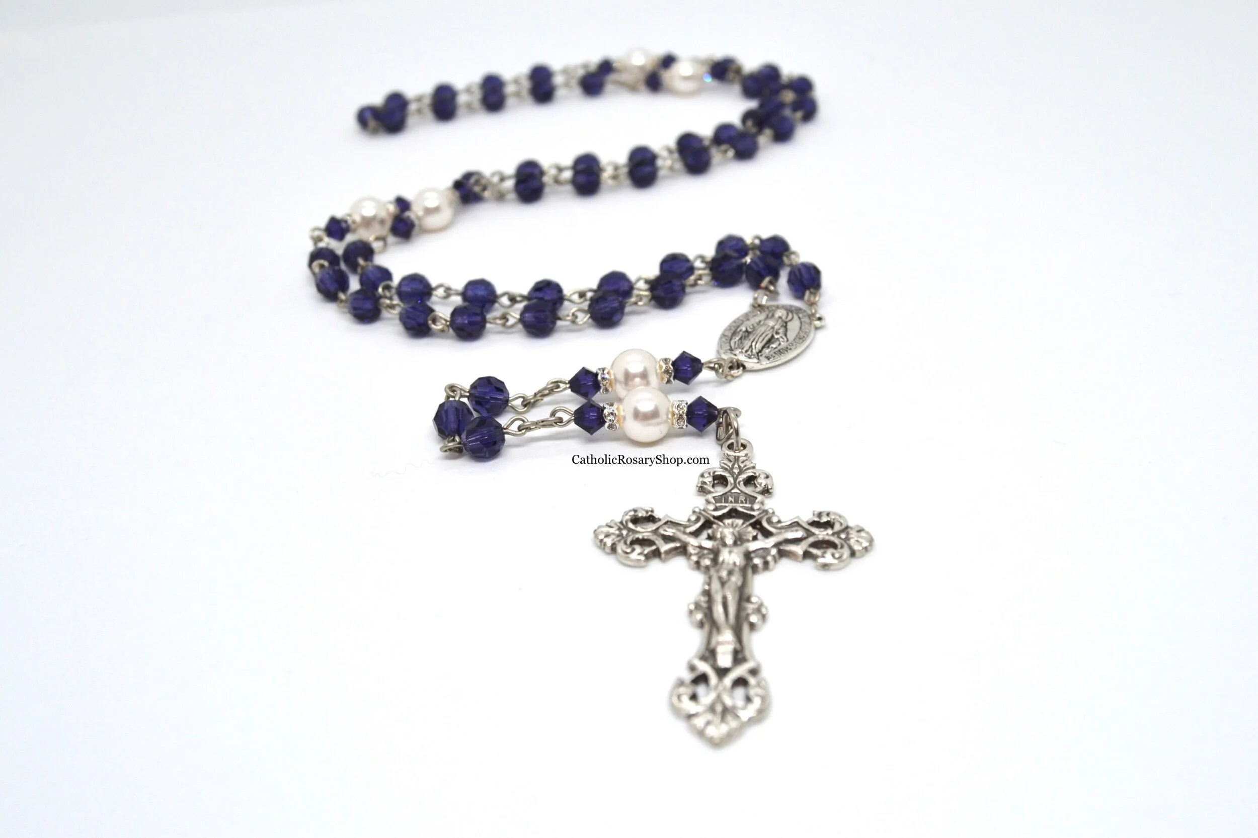 Deep Tanzanite Rosary | December Birthstone Rosary  | Personalized Birthstone Rosary Gift for Girls and Women | CatholicRosaryShop.com