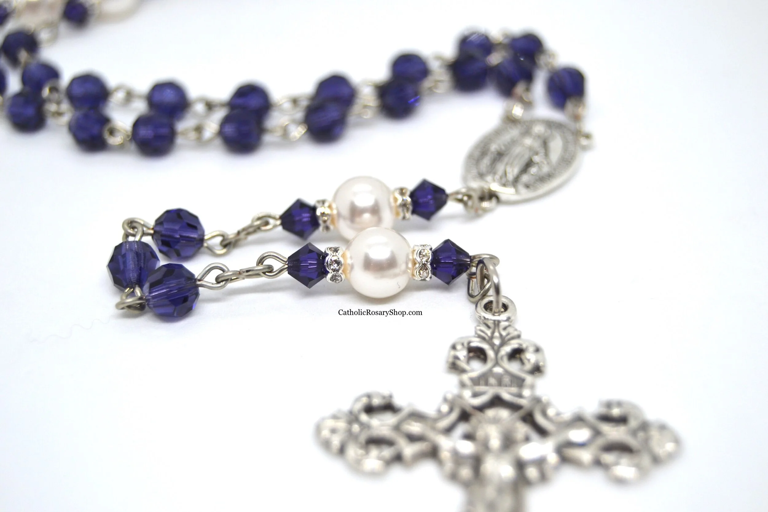 Deep Tanzanite Rosary | December Birthstone Rosary  | Personalized Birthstone Rosary Gift for Girls and Women | CatholicRosaryShop.com