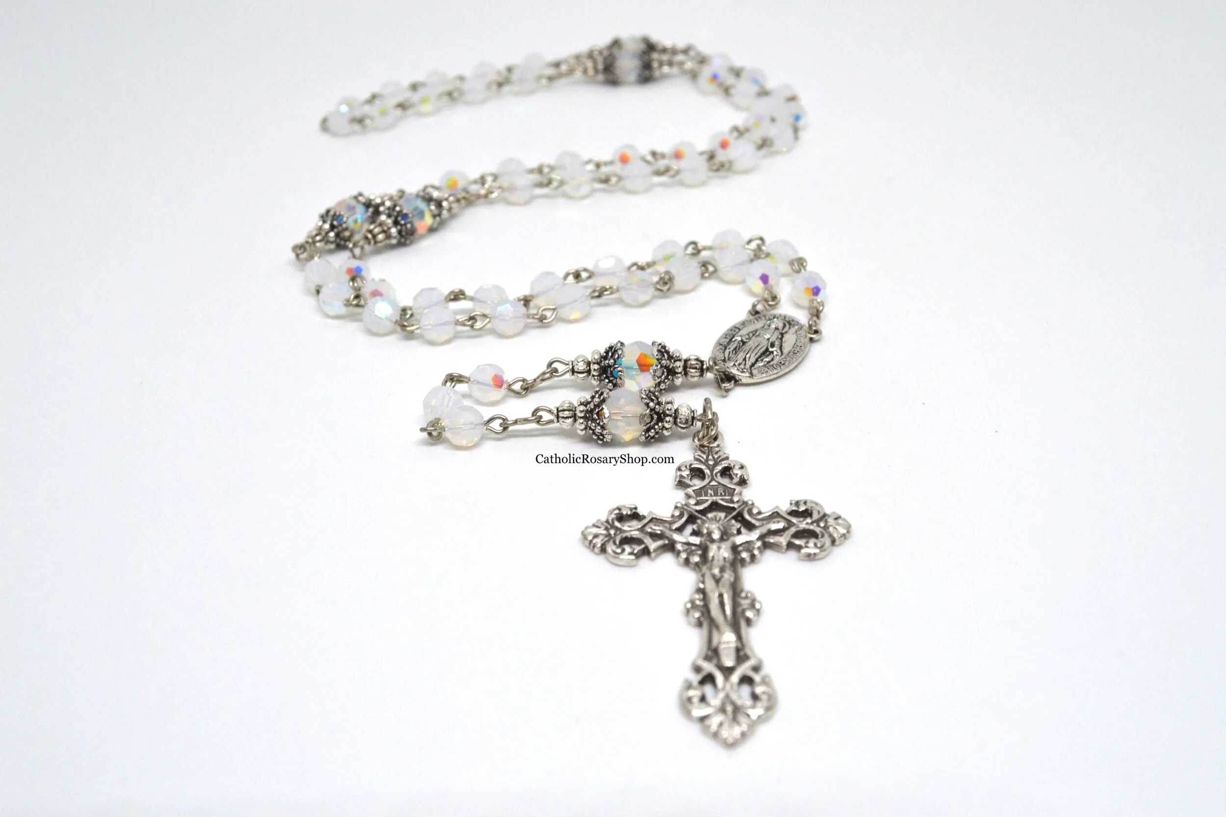 Opal Rosary | October Birthstone Rosary | Personalized Birthstone Rosary | Rosary Gifts for Men and Women | CatholicRosaryShop.com