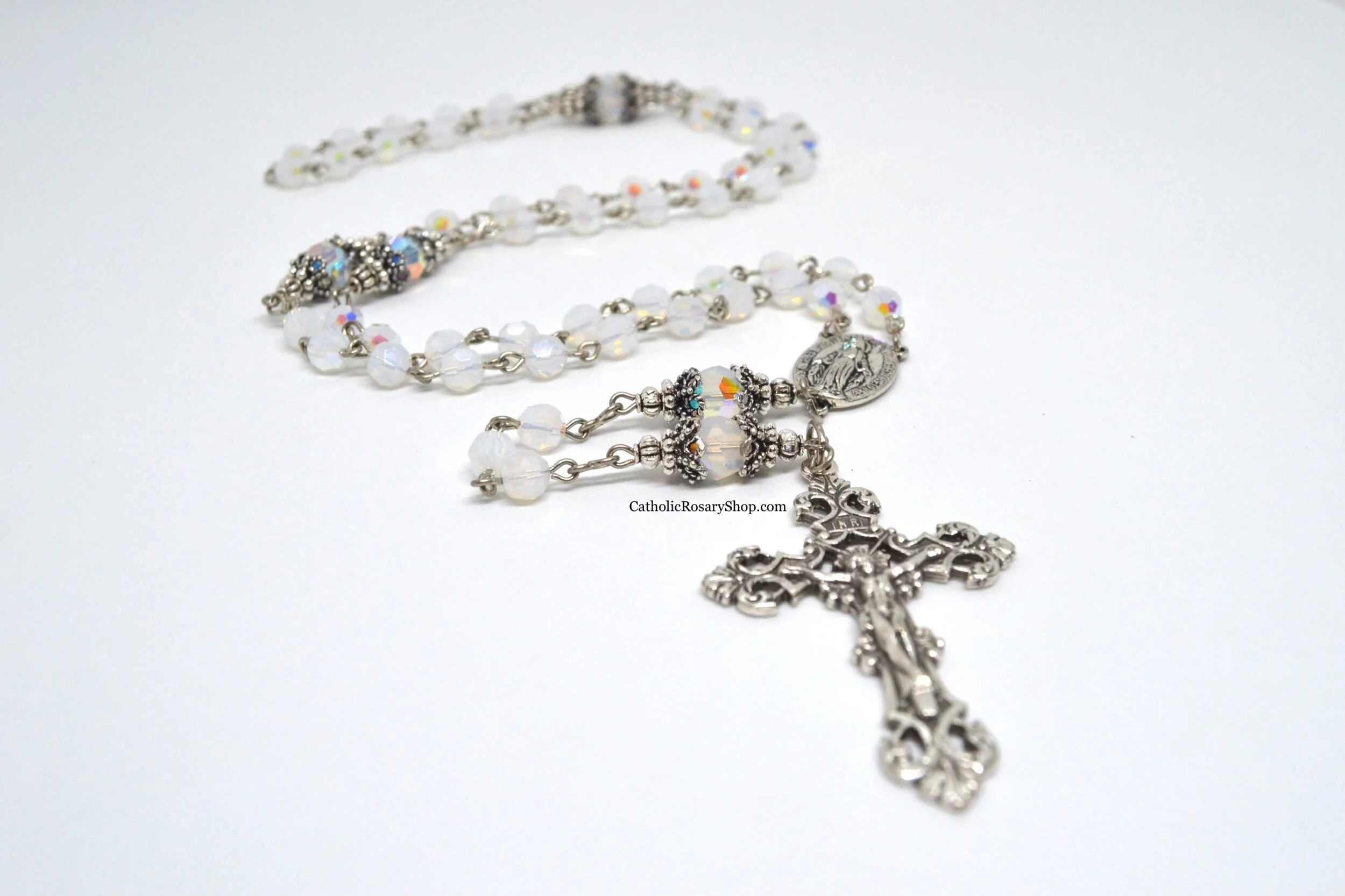 Opal Rosary | October Birthstone Rosary | Personalized Birthstone Rosary | Rosary Gifts for Men and Women | CatholicRosaryShop.com