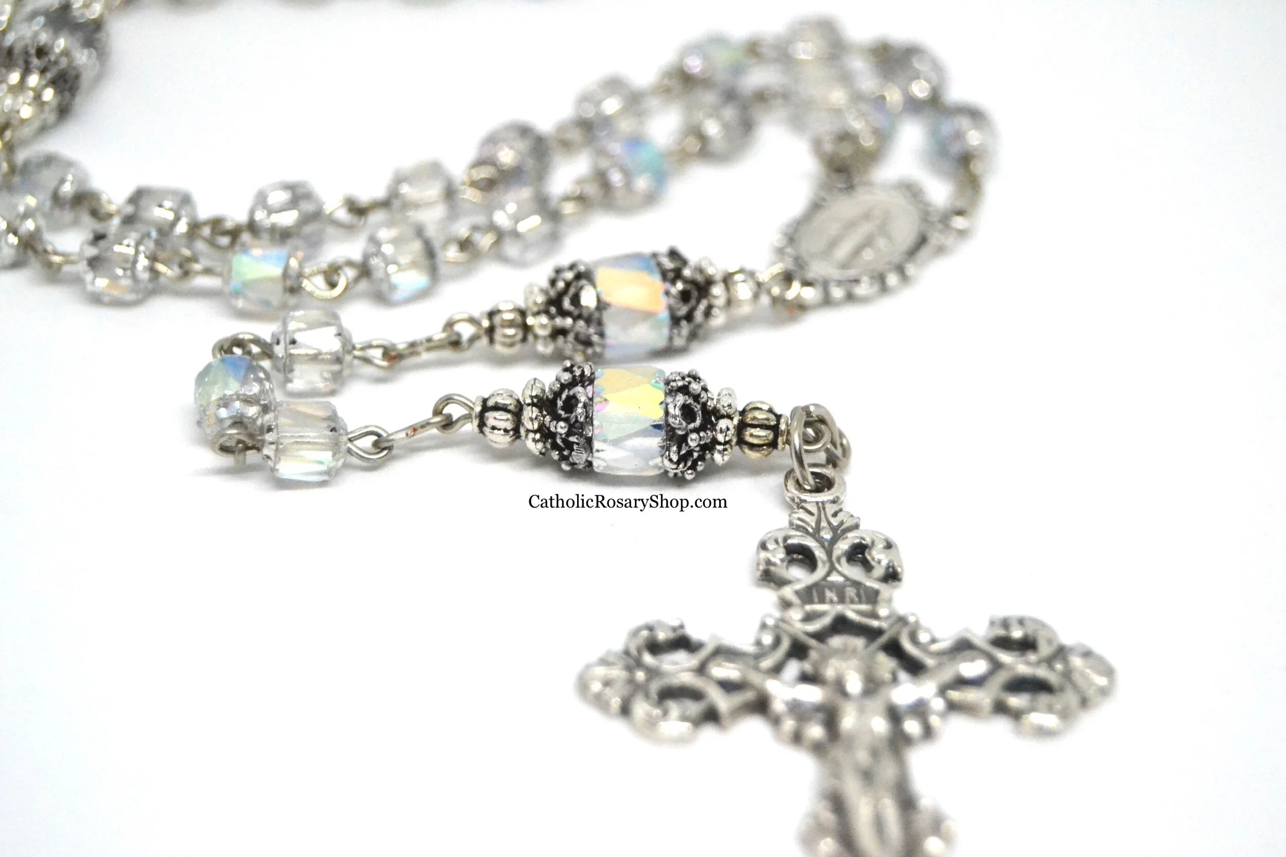 Sparkling Clear Crystal Czech Cathedral Rosary