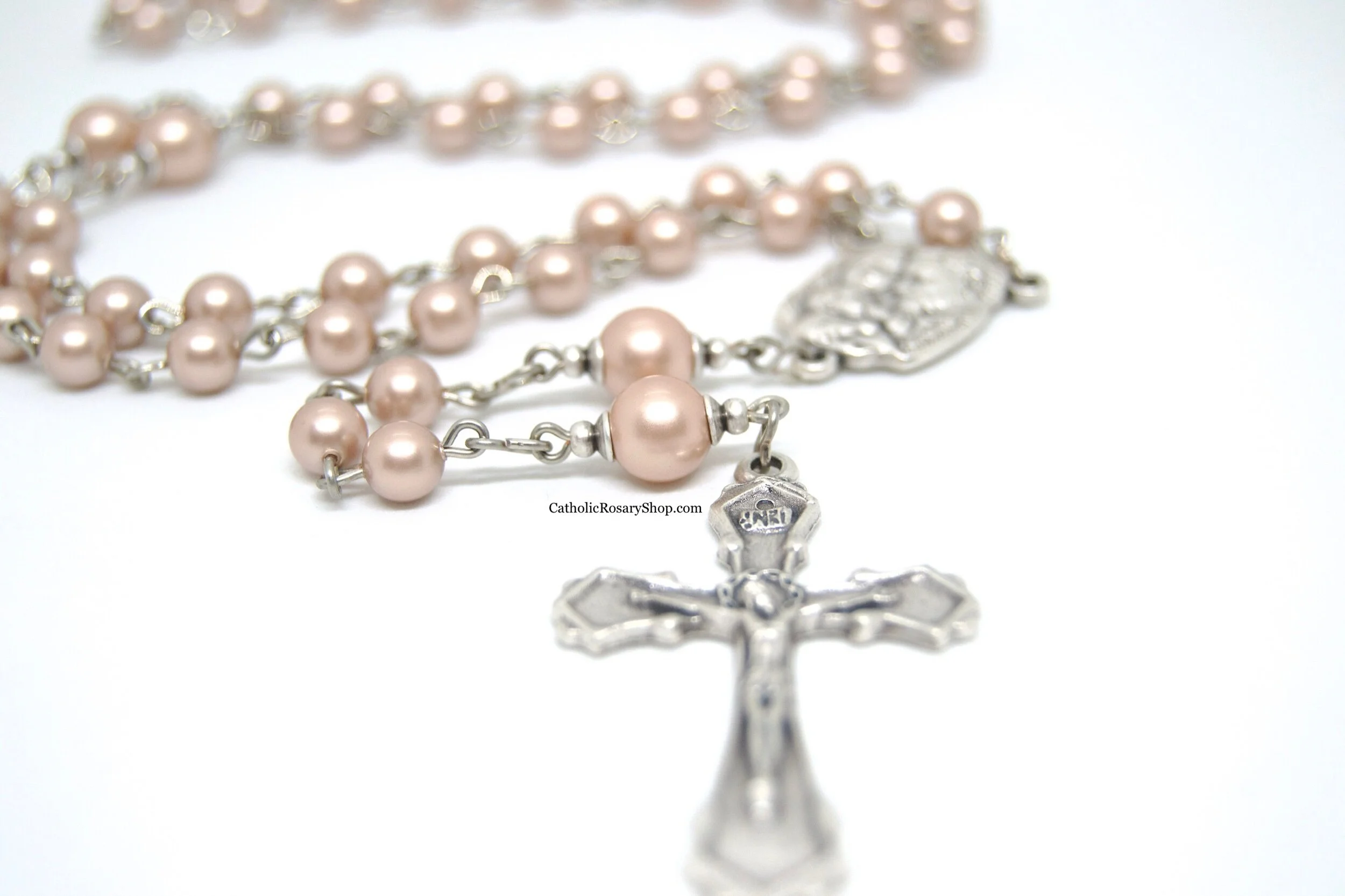 Almond Brown Crystal Pearl Rosary