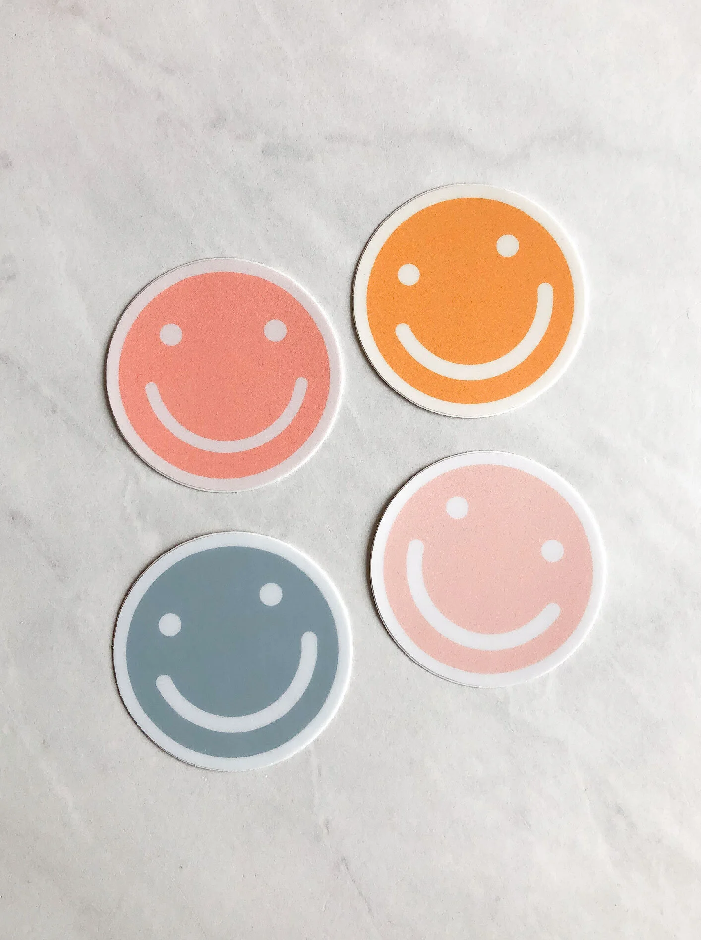 Smileys (Yellow, Pink, Blue, Peach) Sticker