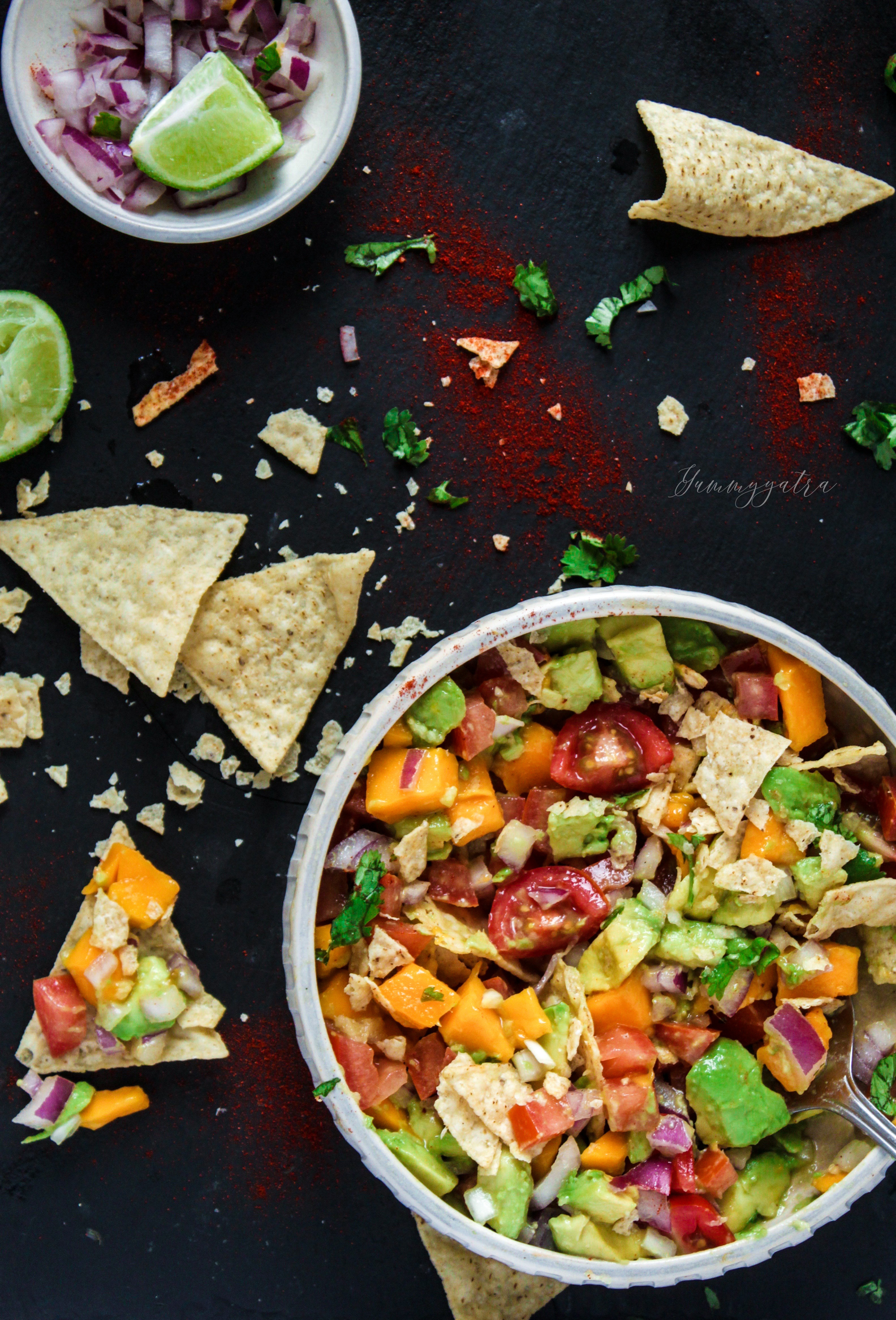 Mango, Plum, and Avocado salad