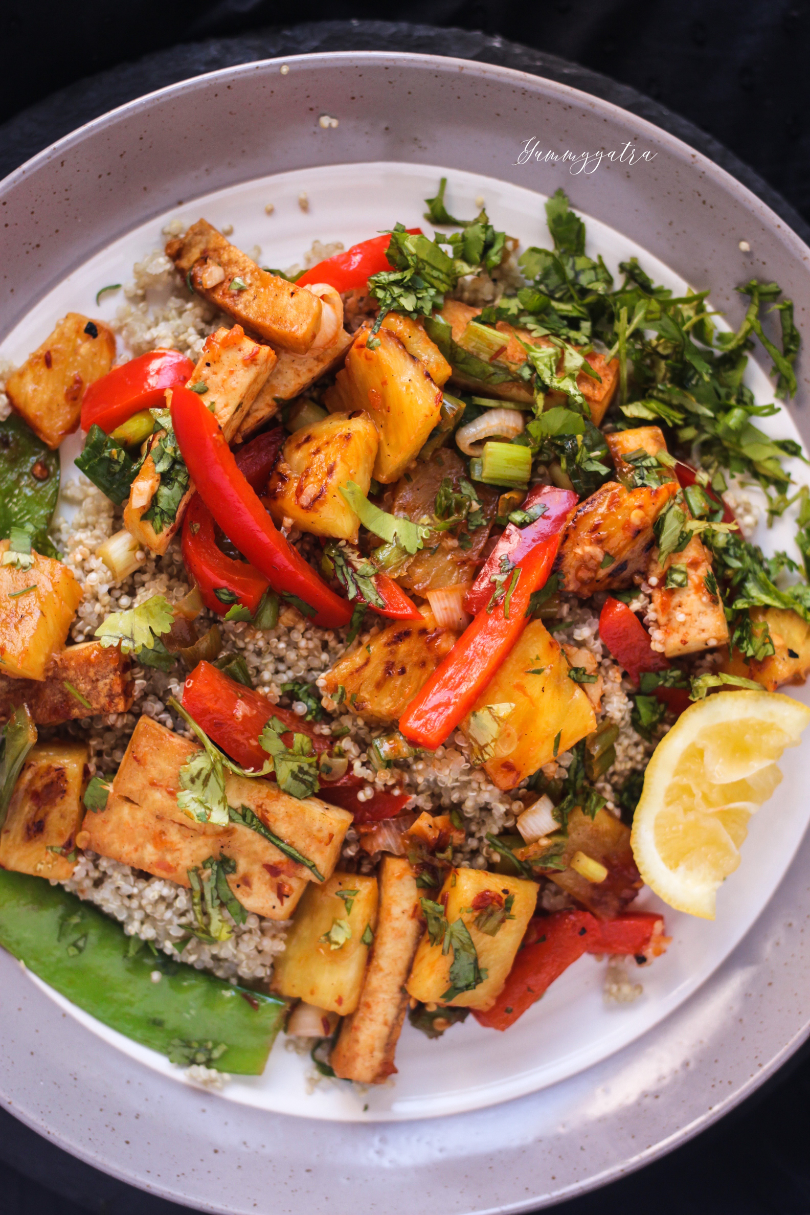 Spicy Tofu and Pineapple Stir-fry