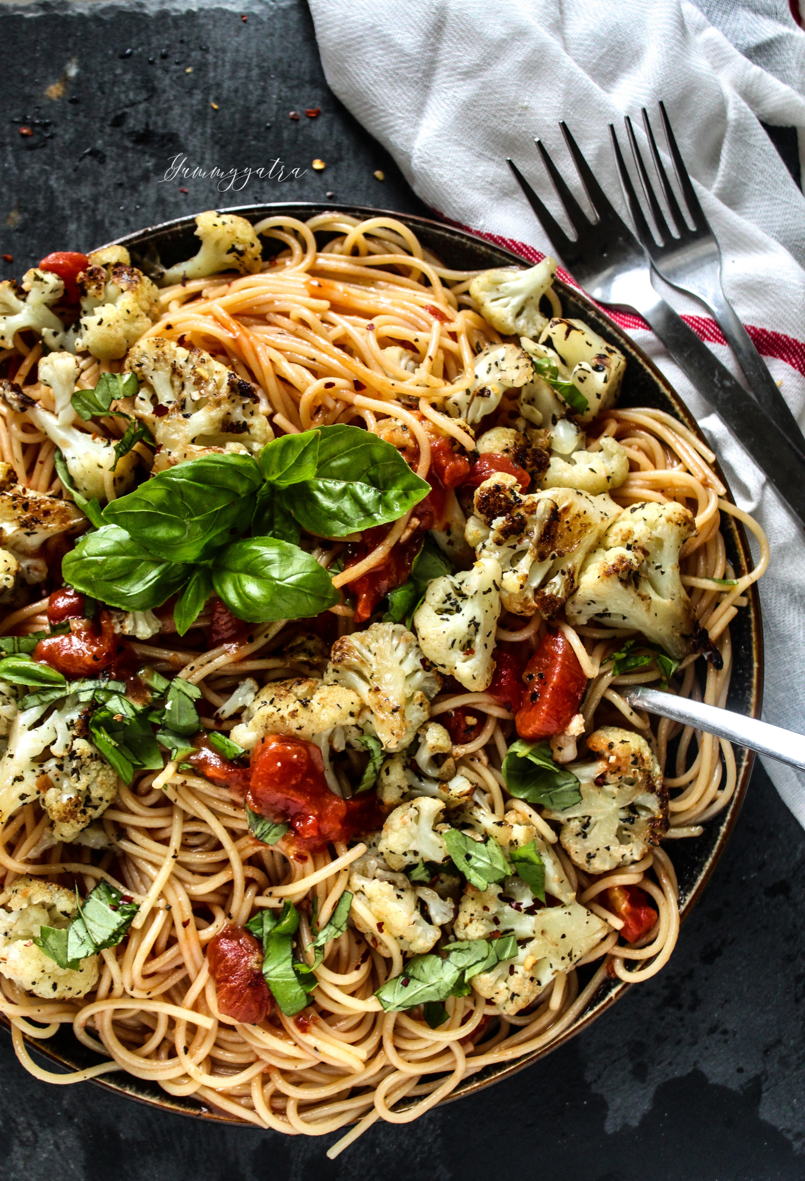 Spaghetti With Pan-Roasted Cauliflower