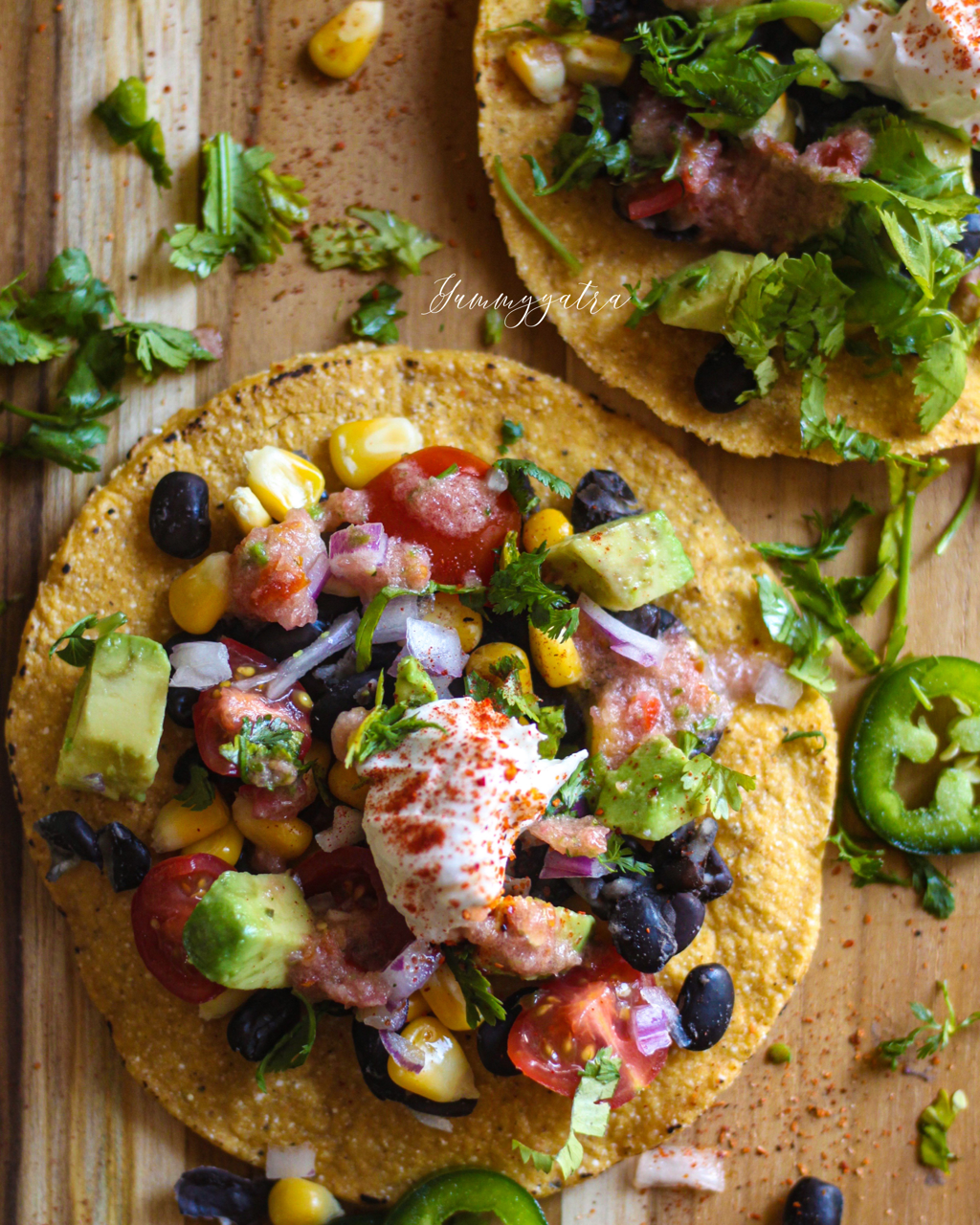 Easy Tostada with Fresh Pineapple Salsa