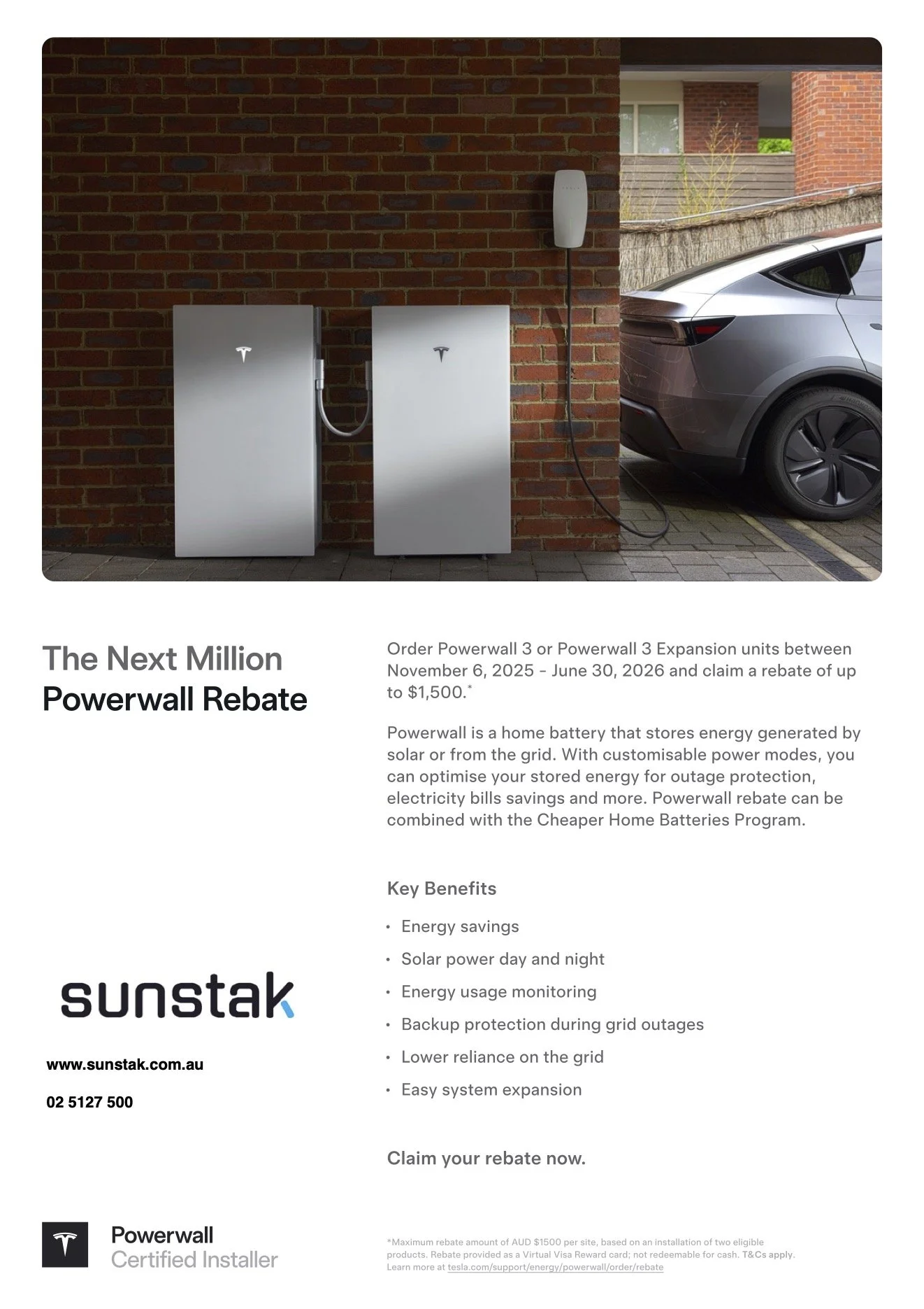 Powerwall Rebates One Pager Guide