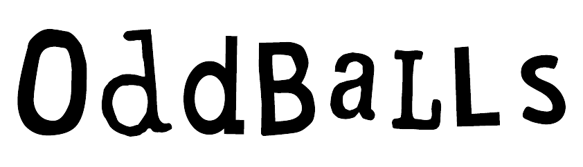 The word 'Oddballs' written in black, irregular, bold letters on a white background.