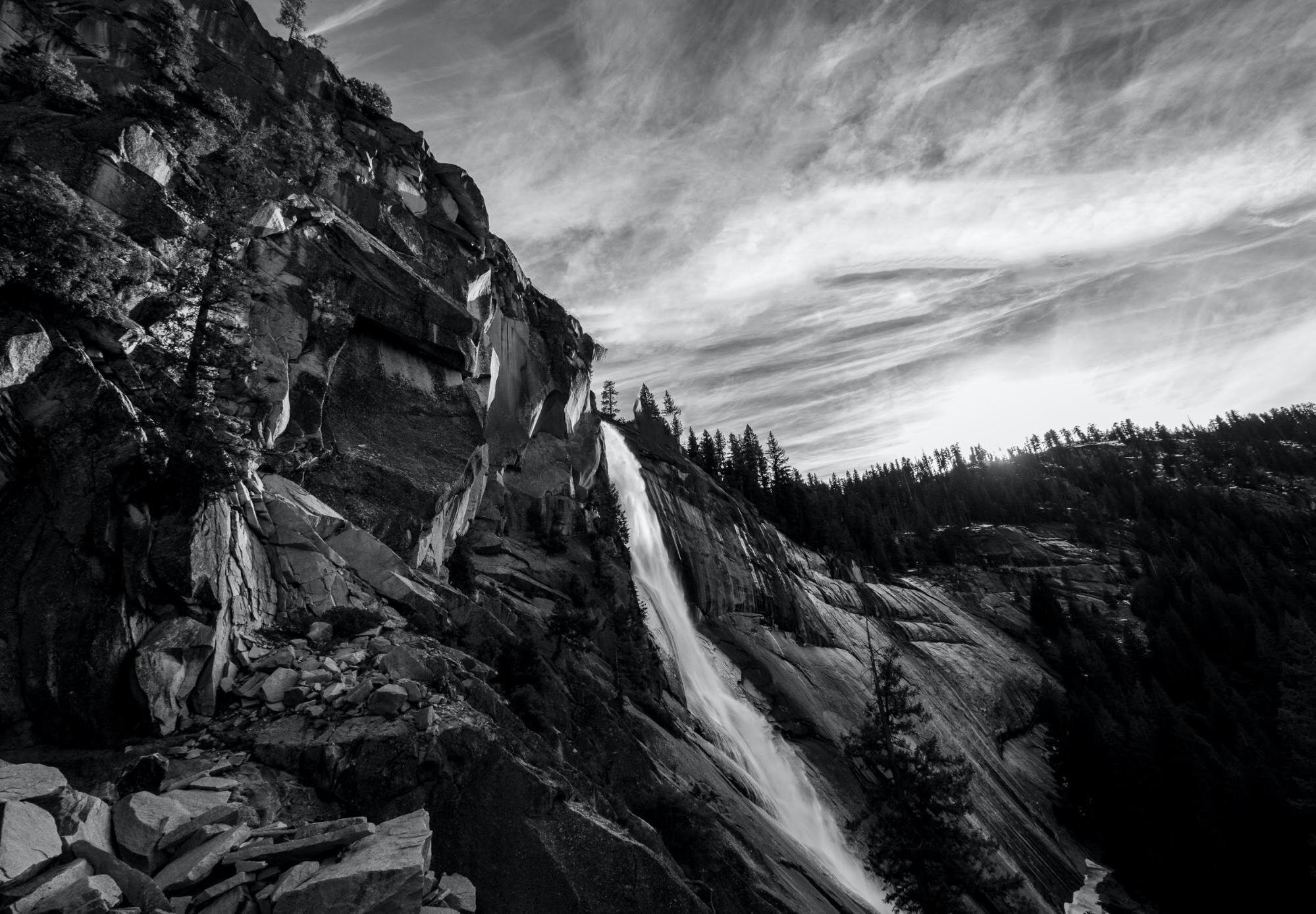 Waterfall at the end of the Hunter Creek Trail