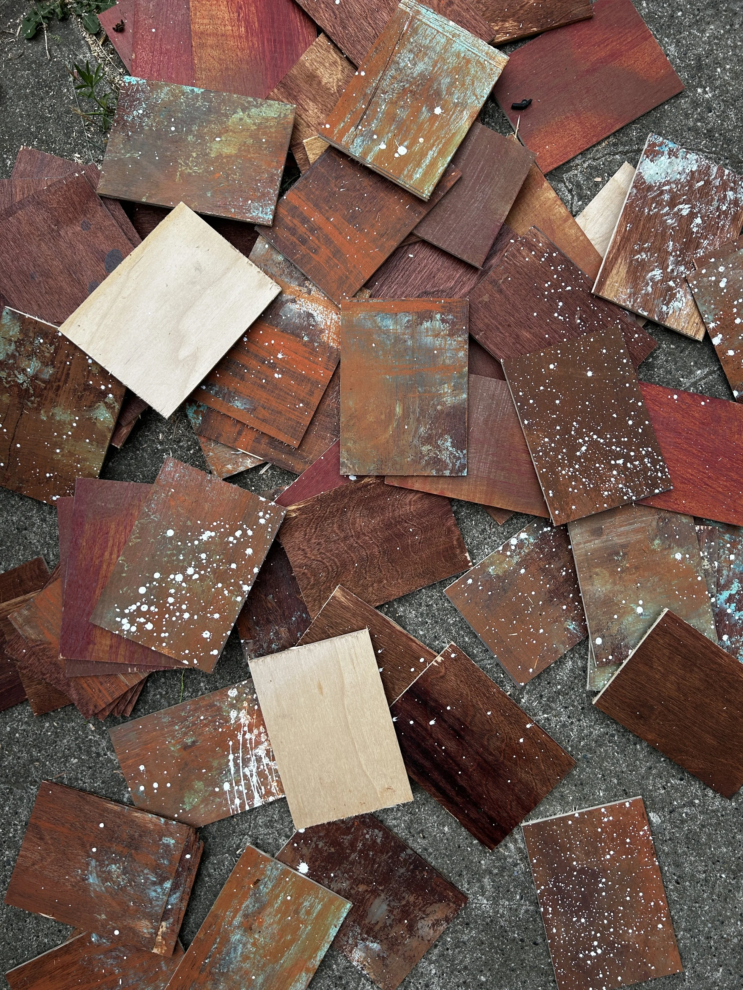WOOD TILE CABINET
