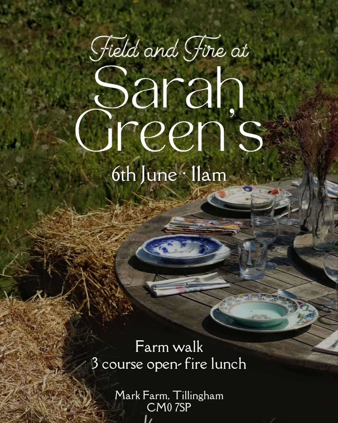 Field and Fire at @sarahgreensorganics 🌾🔥🫛
We are delighted to be returning to Sarah Green's Organic Farm this June, for the first of a series of events celebrating the wonderful vegetables grown and lamb reared on this family farm 🫜
Our menu als